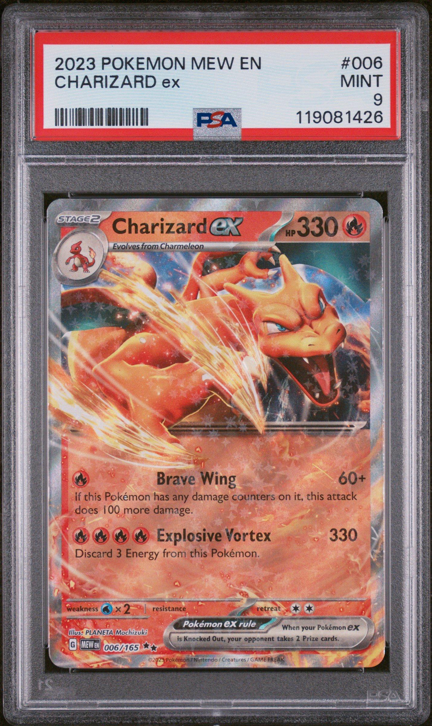 2023 Pokemon Mew En-151 006 Charizard Ex PSA 9 Graded Card | GameStop