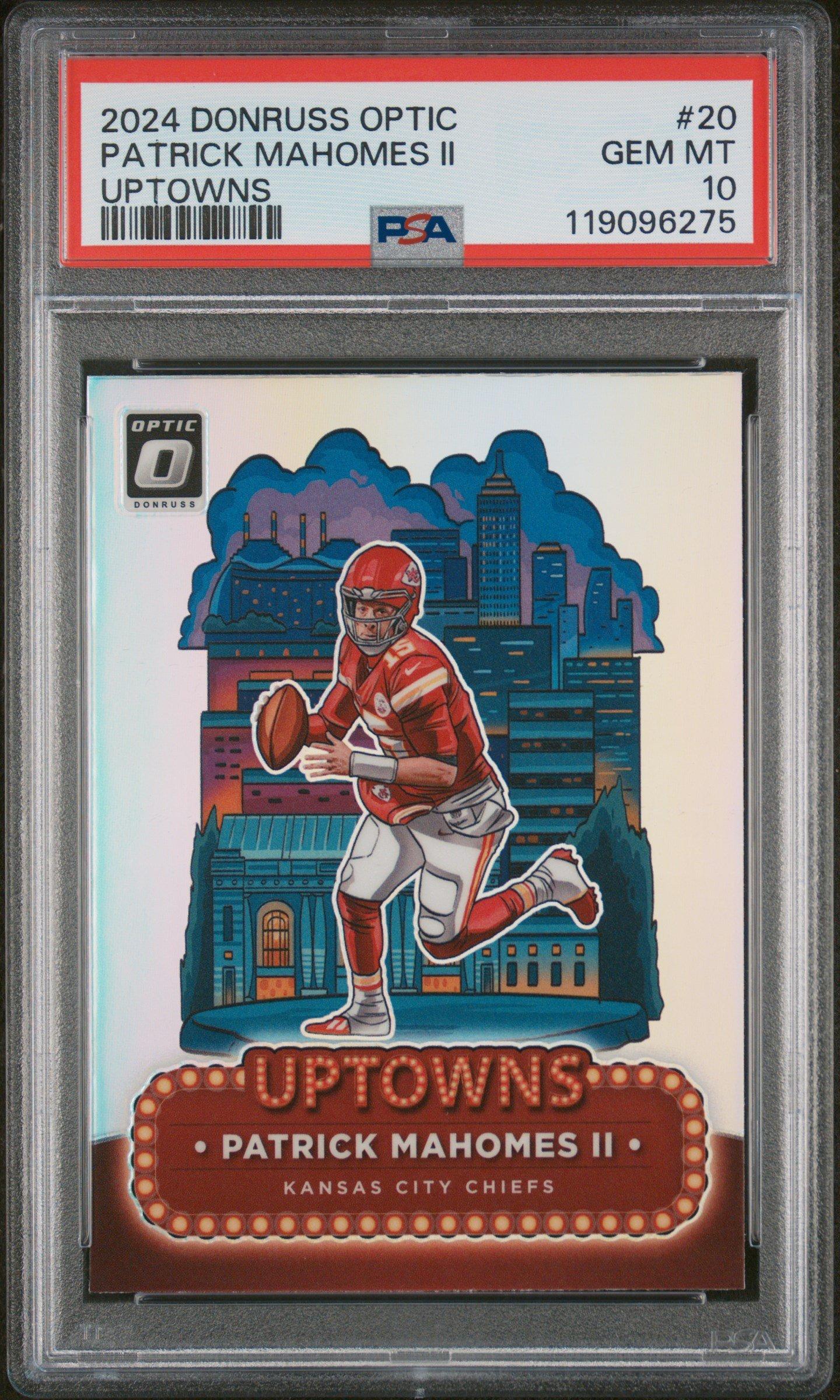 2024 Panini Donruss Optic Uptowns 20 Patrick Mahomes Ii PSA 10 Graded Card  | GameStop