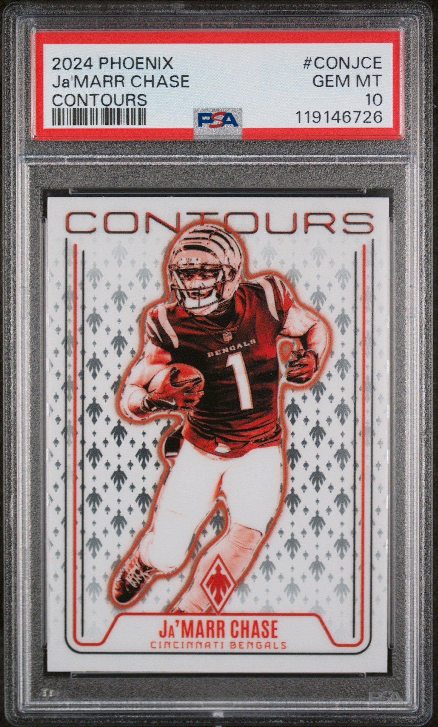 2024 Panini Phoenix Contours Conjce Ja'marr Chase PSA 10 Graded