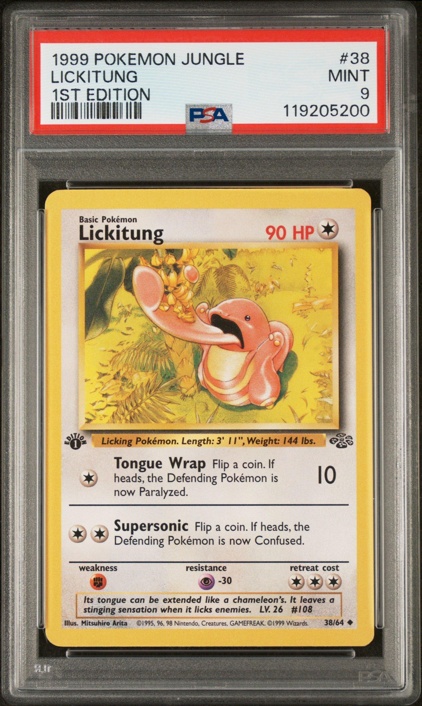 1999 Pokemon Jungle 38 Lickitung 1st Edition PSA