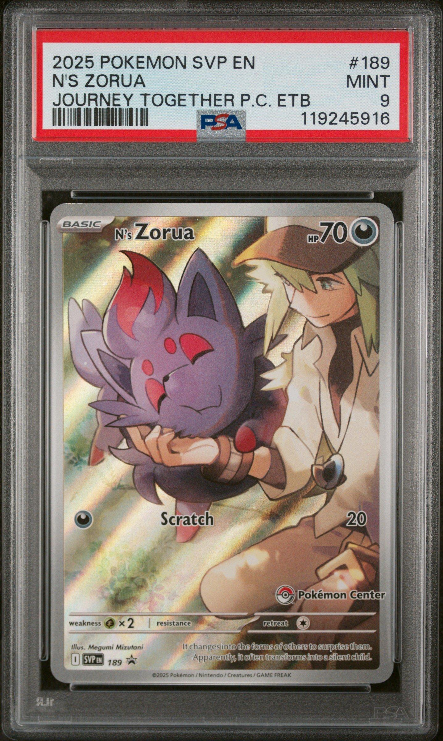 2025 Pokemon Svp En-sv Black Star Promo 189 N's Zorua Journey
