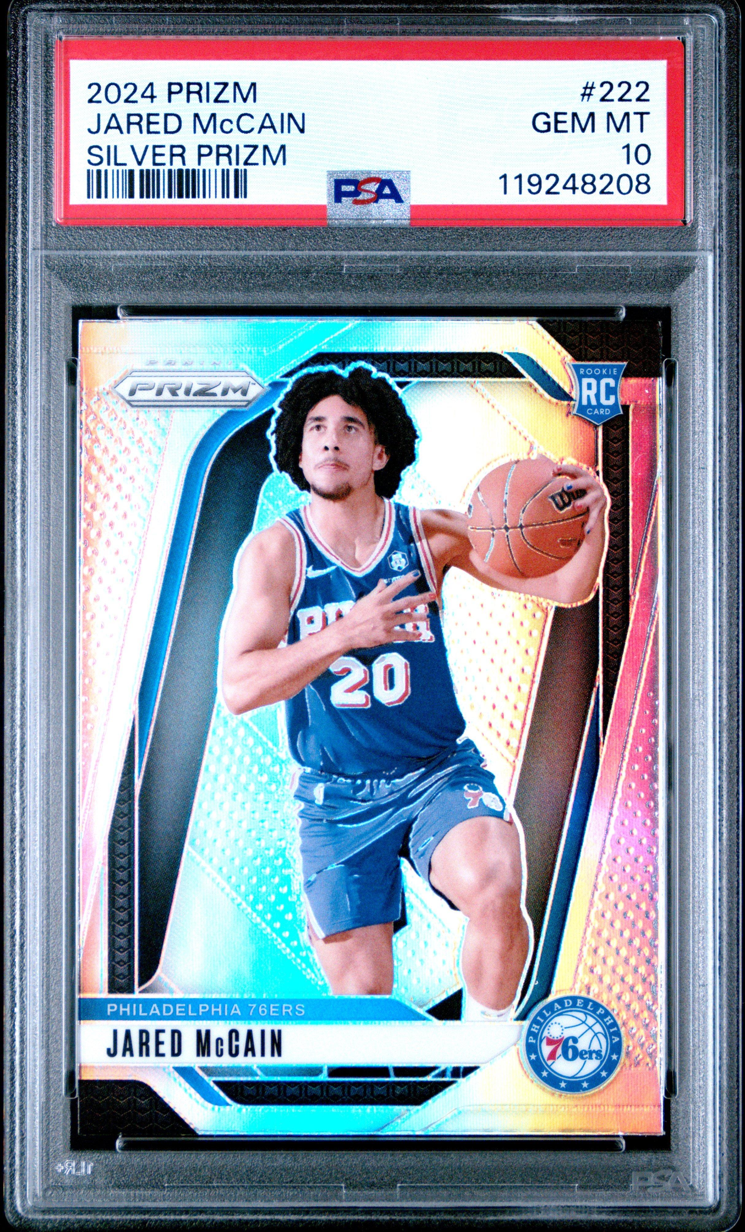 2024 Panini Prizm 222 Jared Mccain Silver Prizm PSA 10