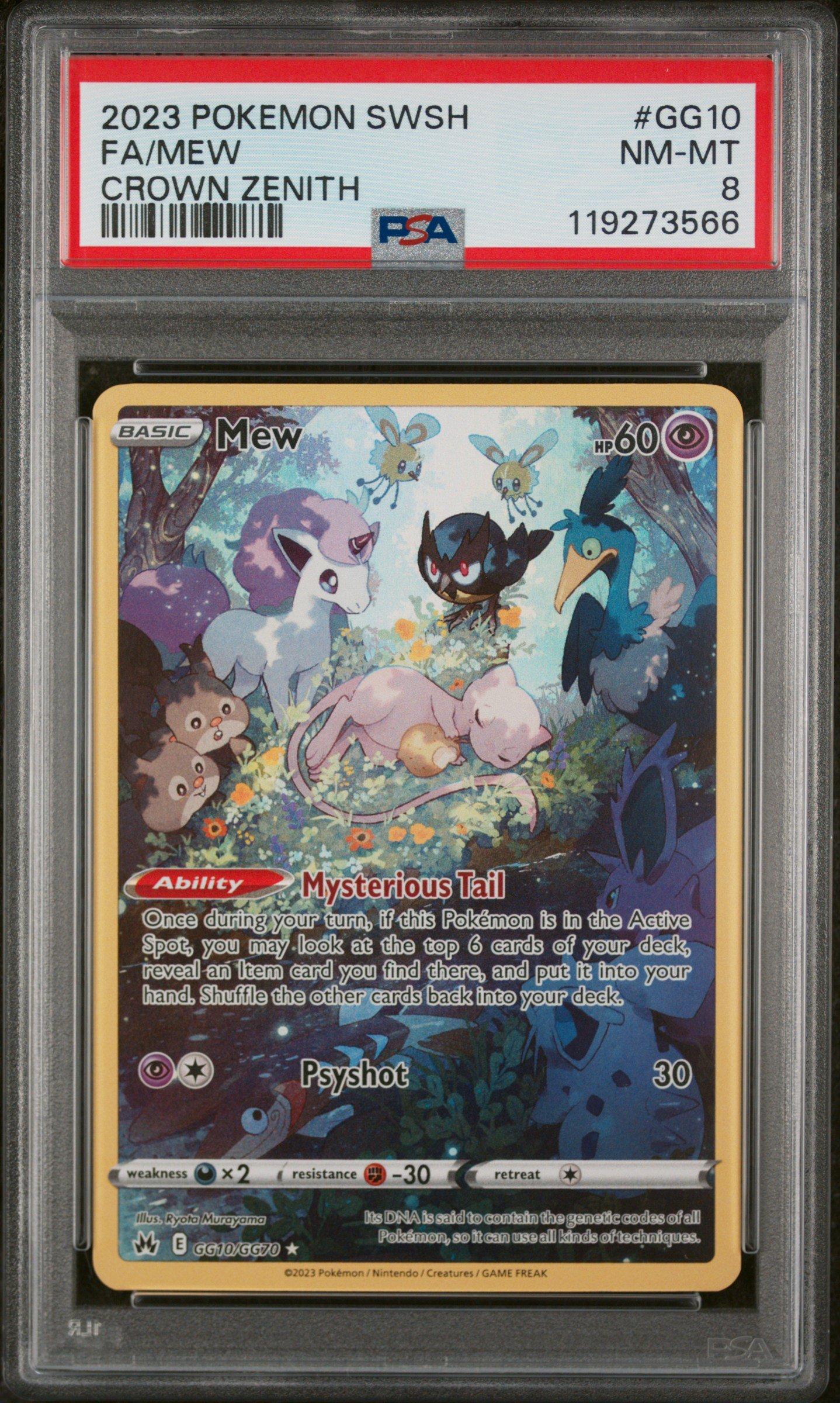 2023 Pokemon Sword And Shield Crown Zenith Gg10 Full Art/mew PSA 8