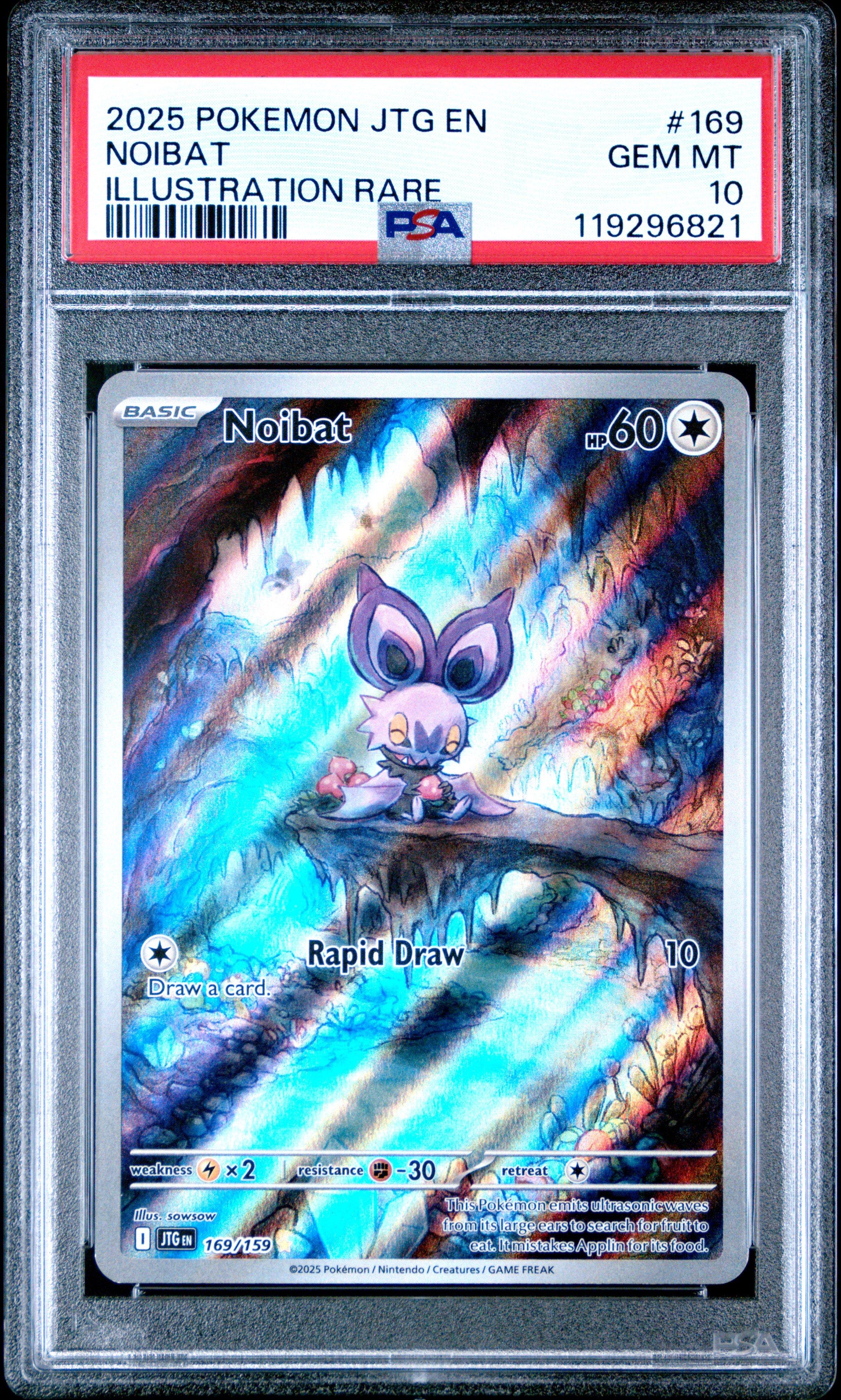 pokemon card noibat SM Forbidden Light Card: - 100/131 - Reverse Holo Silver Tempest Singles Noibat (Energy Symbol Pattern, #156/217)
