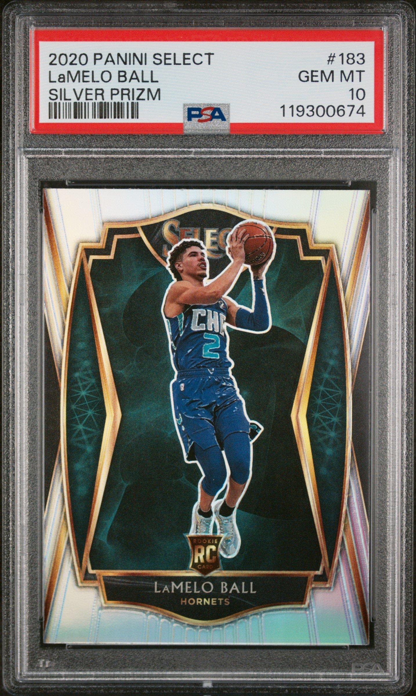 2020 Panini Select 183 Lamelo Ball Silver Prizm PSA 10