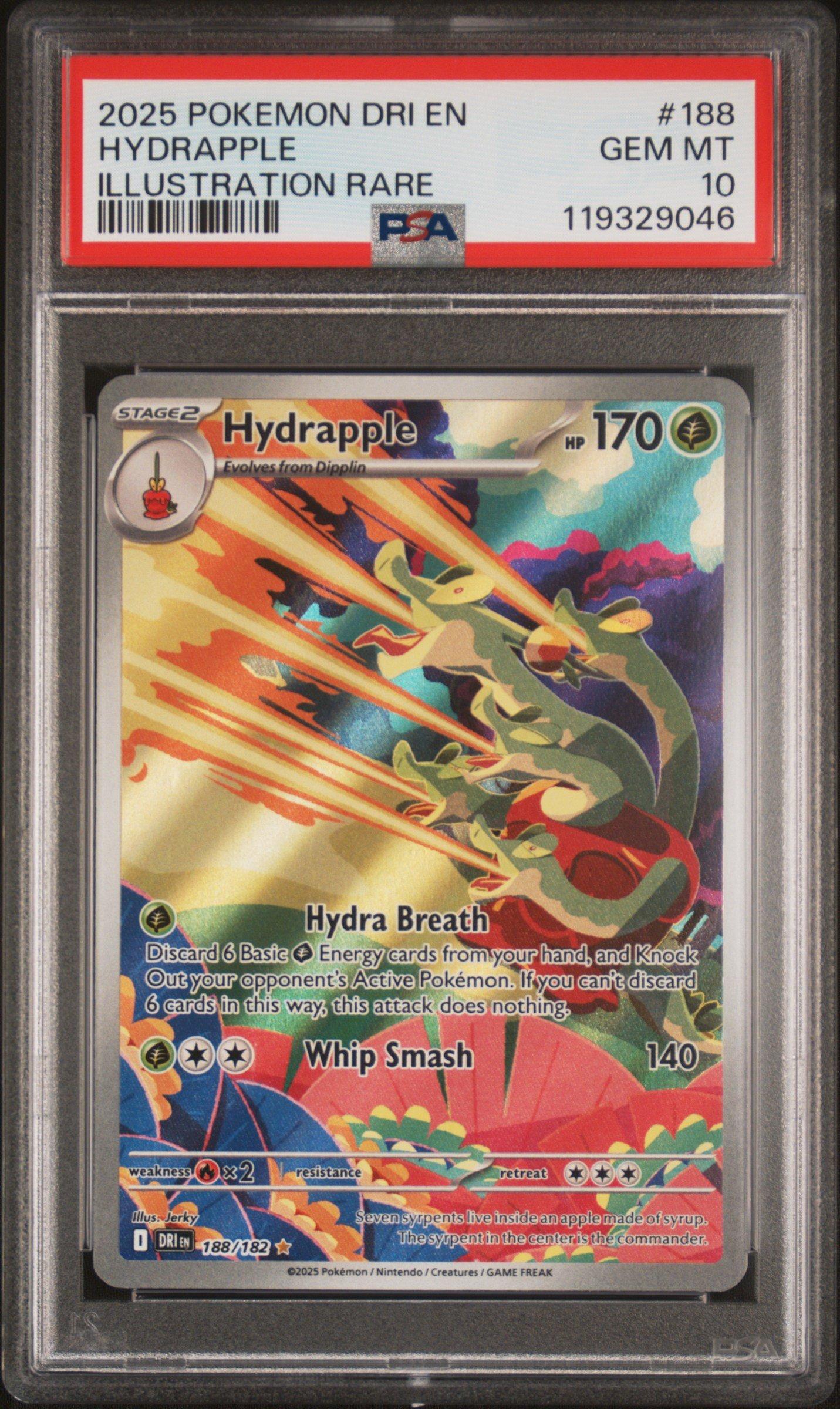 2025 Pokemon Dri En-destined Rivals 188 Hydrapple Illustration