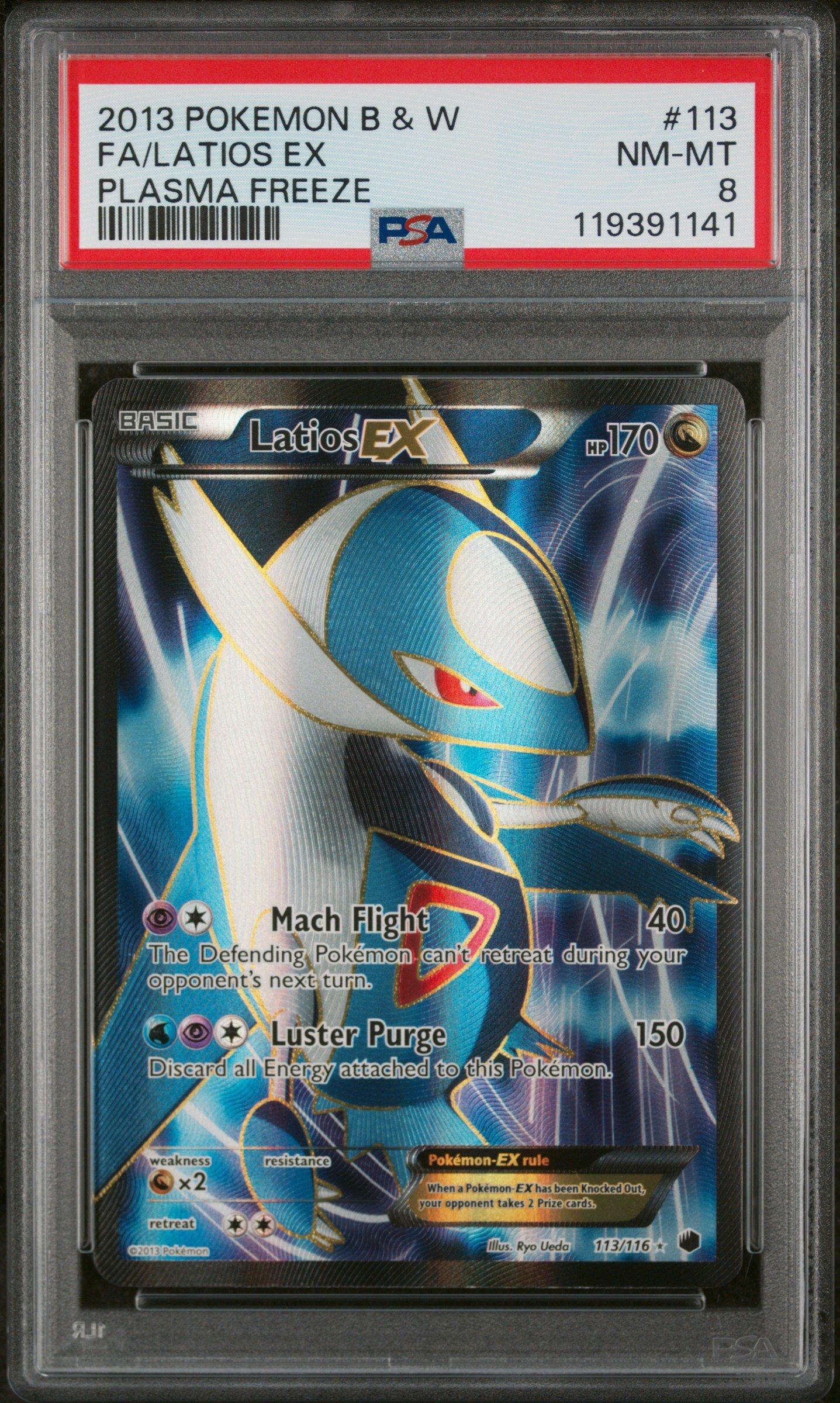 2013 Pokemon Black & White Plasma Freeze 113 Full Art/latios Ex PSA