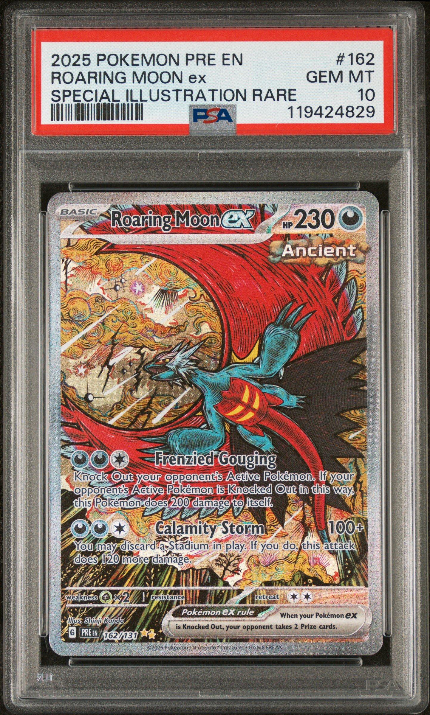 2025 Pokemon Pre En-prismatic Evolutions 162 Roaring Moon Ex