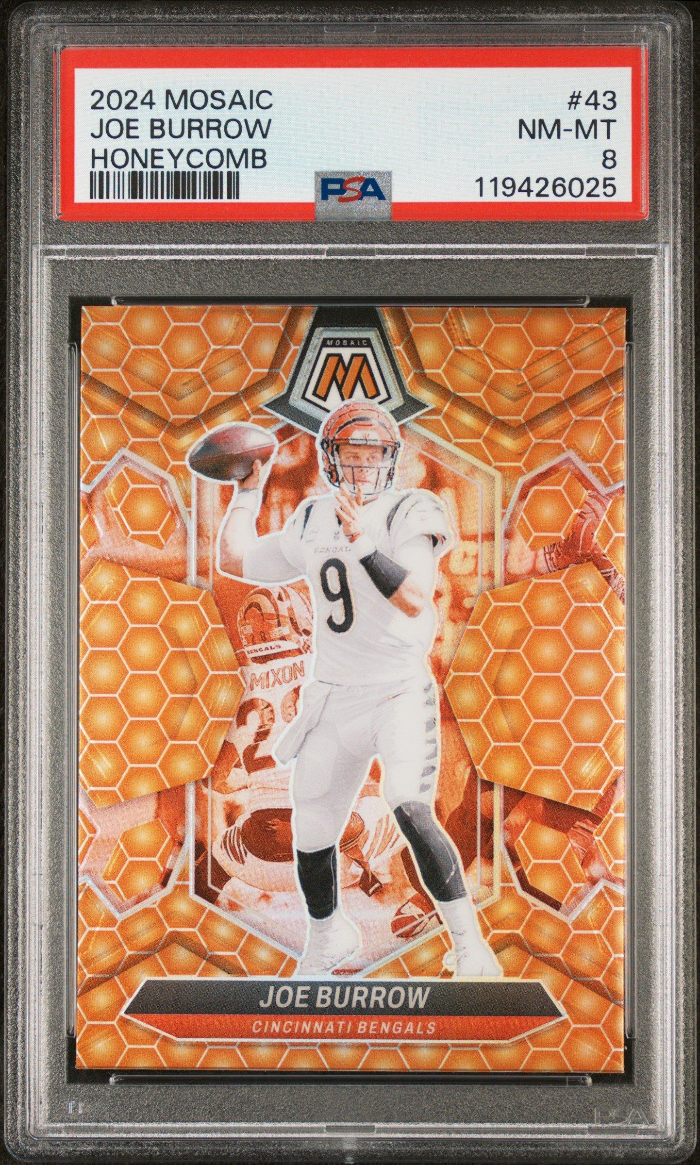2024 Panini Mosaic 43 Joe Burrow Honeycomb PSA 8 | GameStop