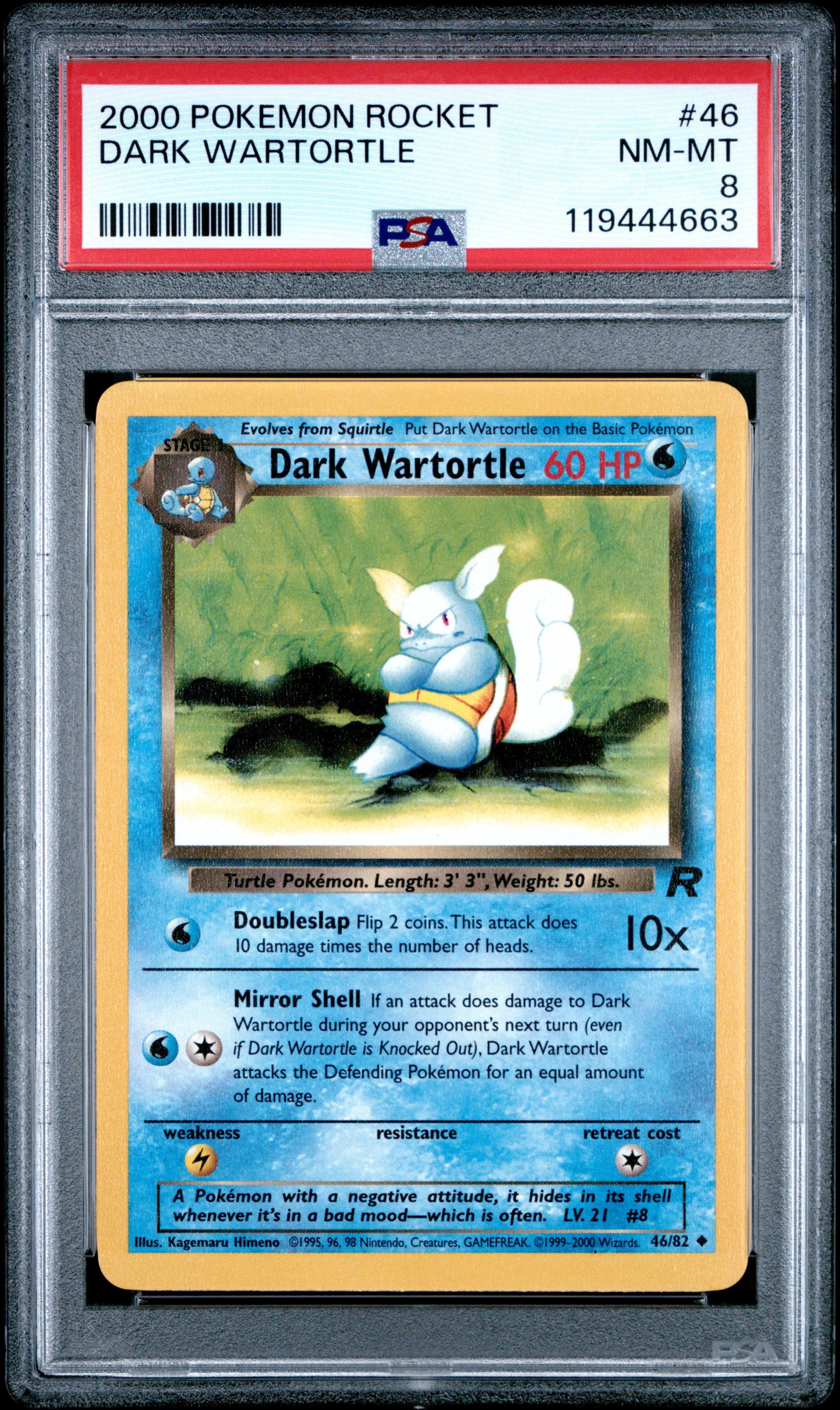 dark wartortle pokemon card Team Rocket Uncommon #46/82 Toys Retreat Cost Dark Wartortle - Team Rocket