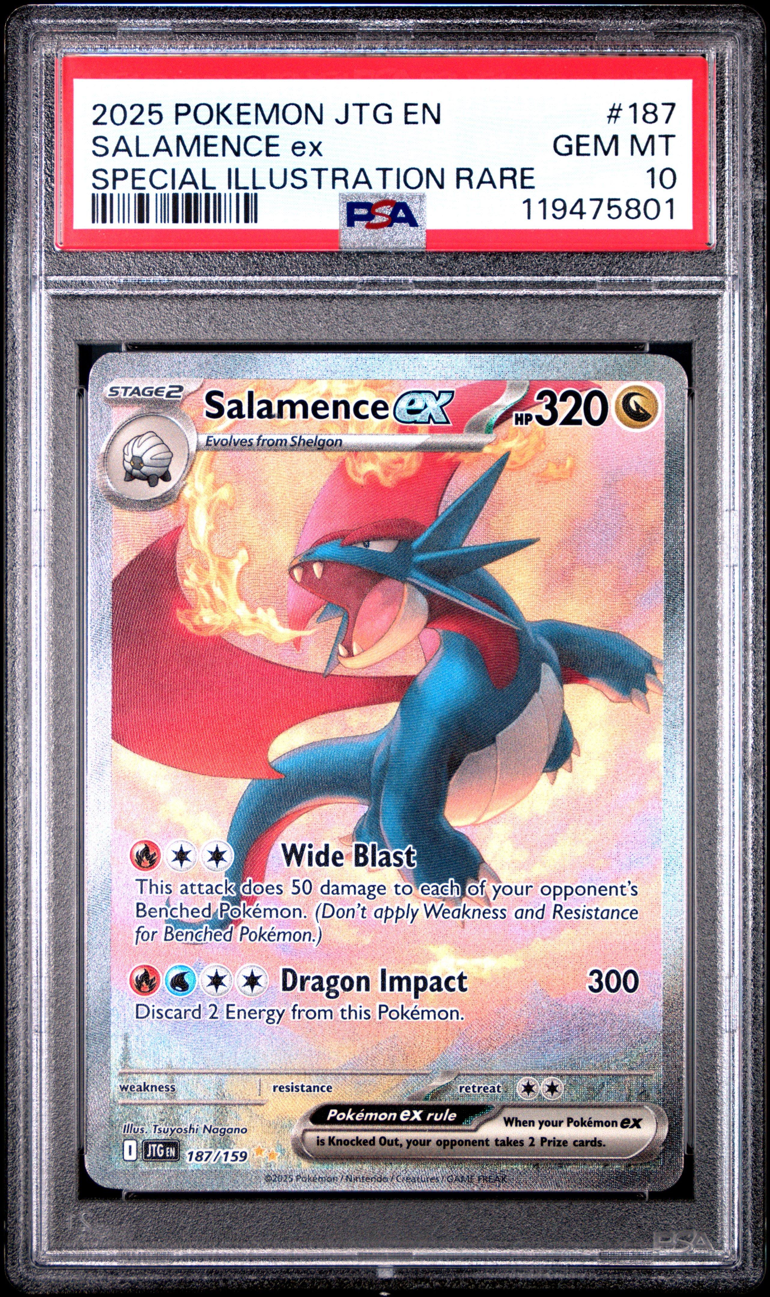 2025 Pokemon Jtg En-journey Together 187 Salamence Ex Special