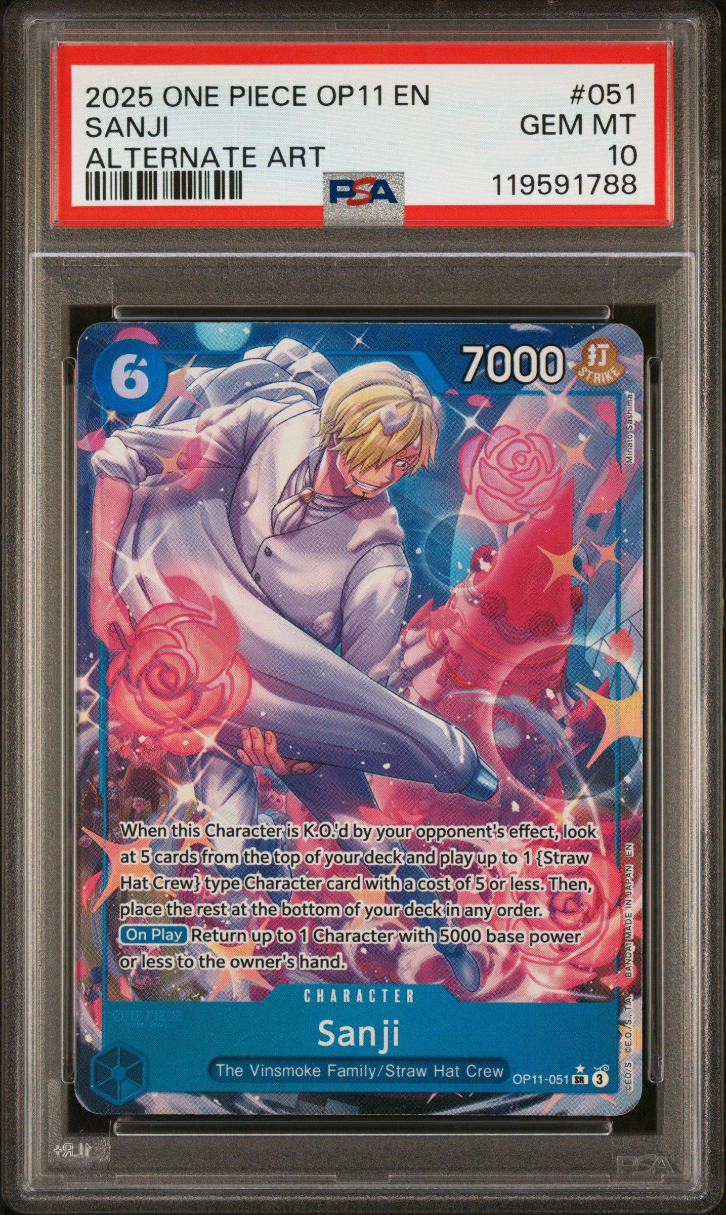 2025 One Piece Op11-a Fist Of Divine Speed 051 Sanji Alternate Art