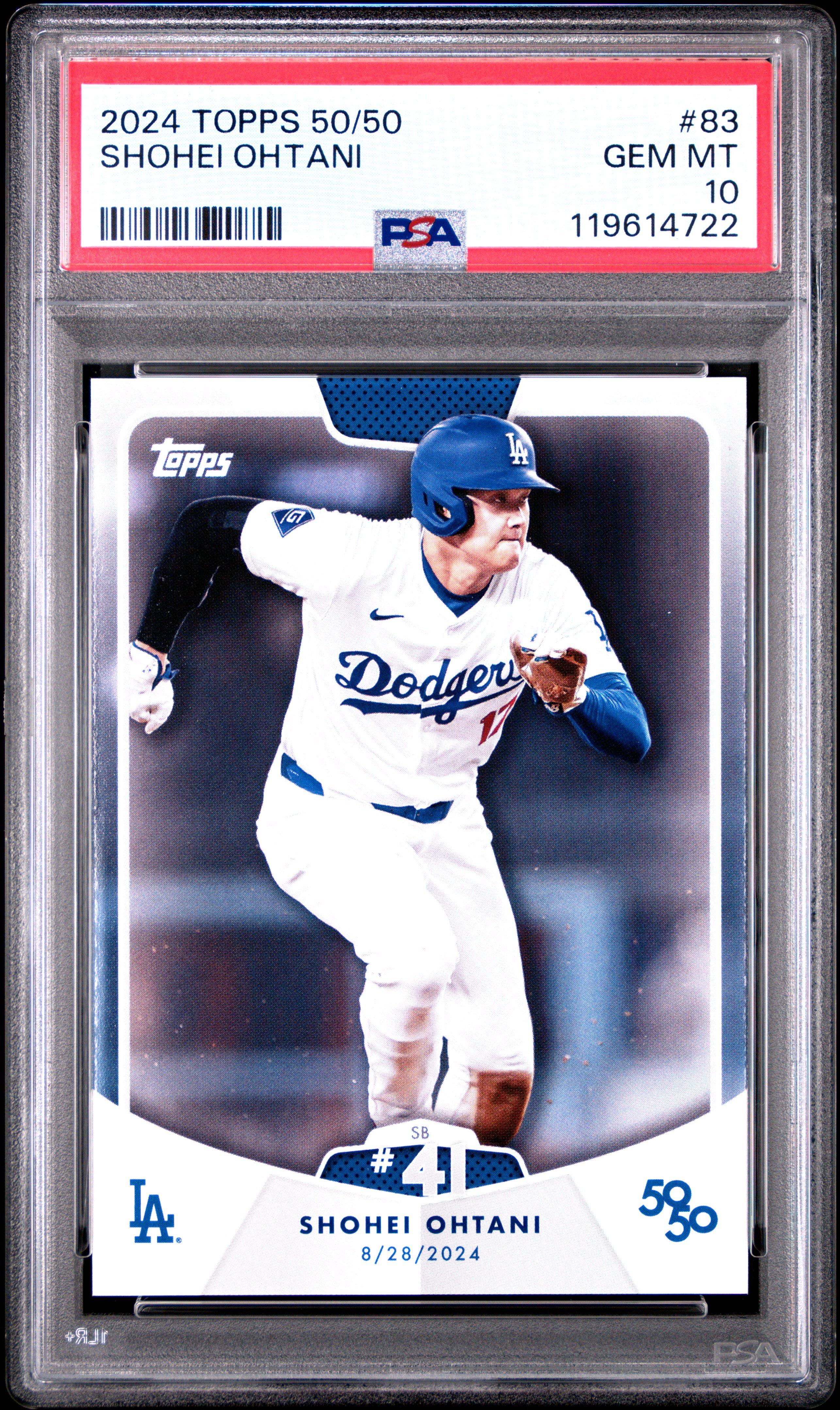 2024 Topps 50/50 Shohei Ohtani 83 Shohei Ohtani PSA 10 Graded Card