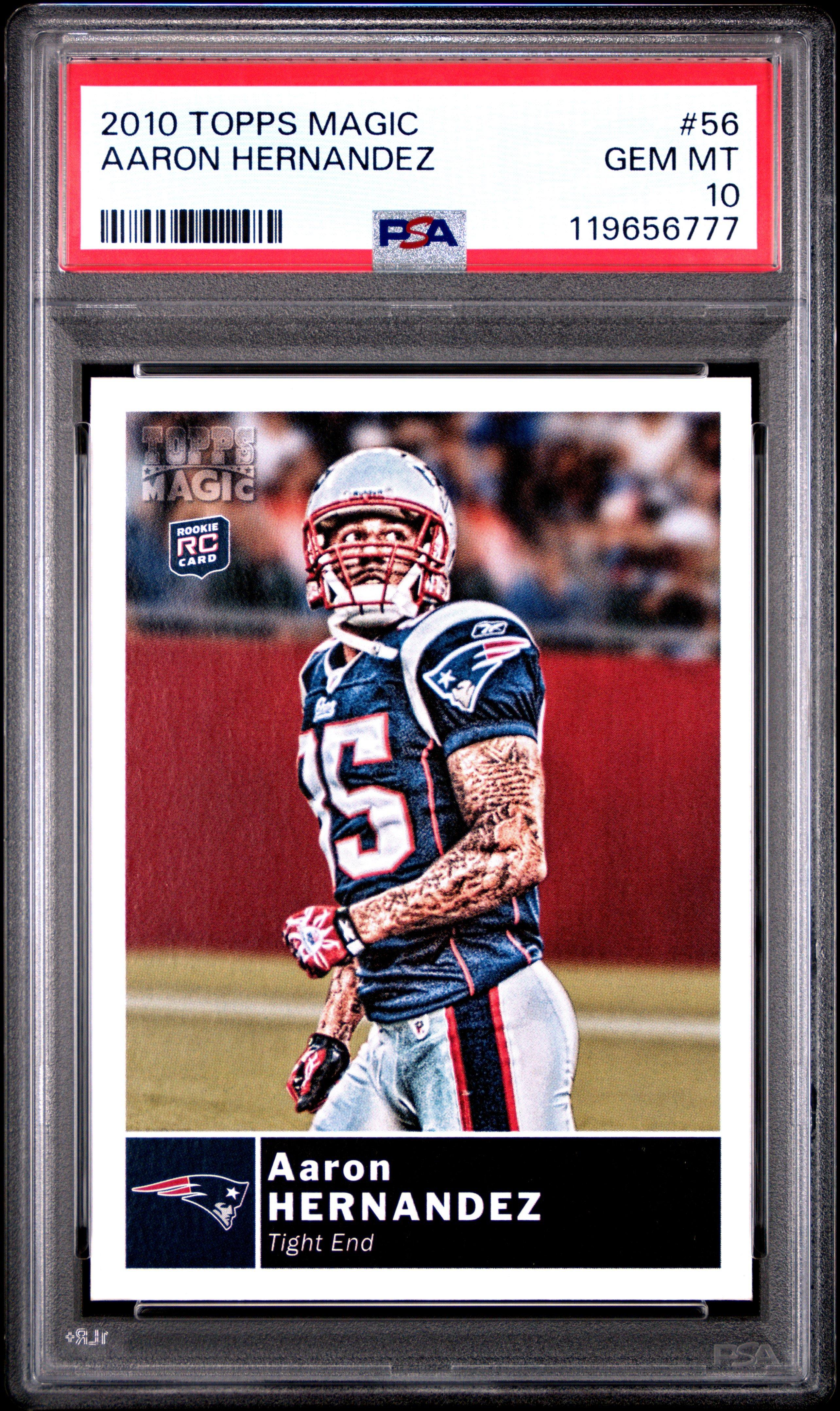 2010 Topps Magic 56 Aaron Hernandez PSA 10 Graded Card | GameStop
