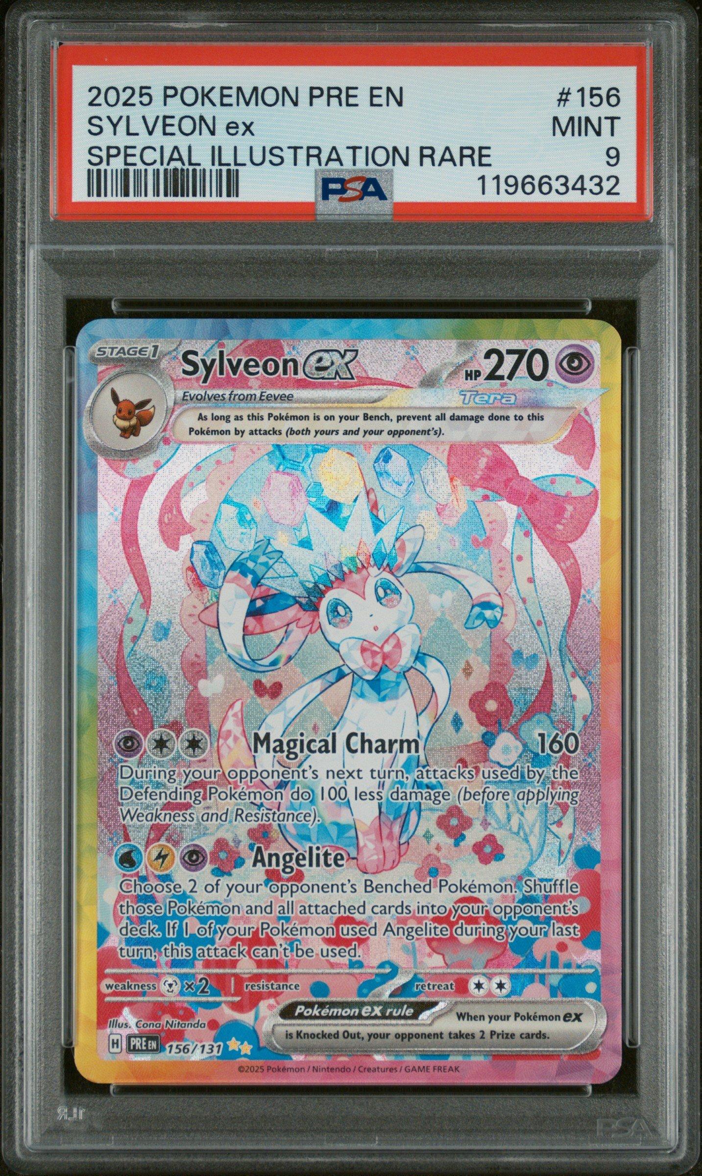 2025 Pokemon Pre En-prismatic Evolutions 156 Sylveon Ex Special