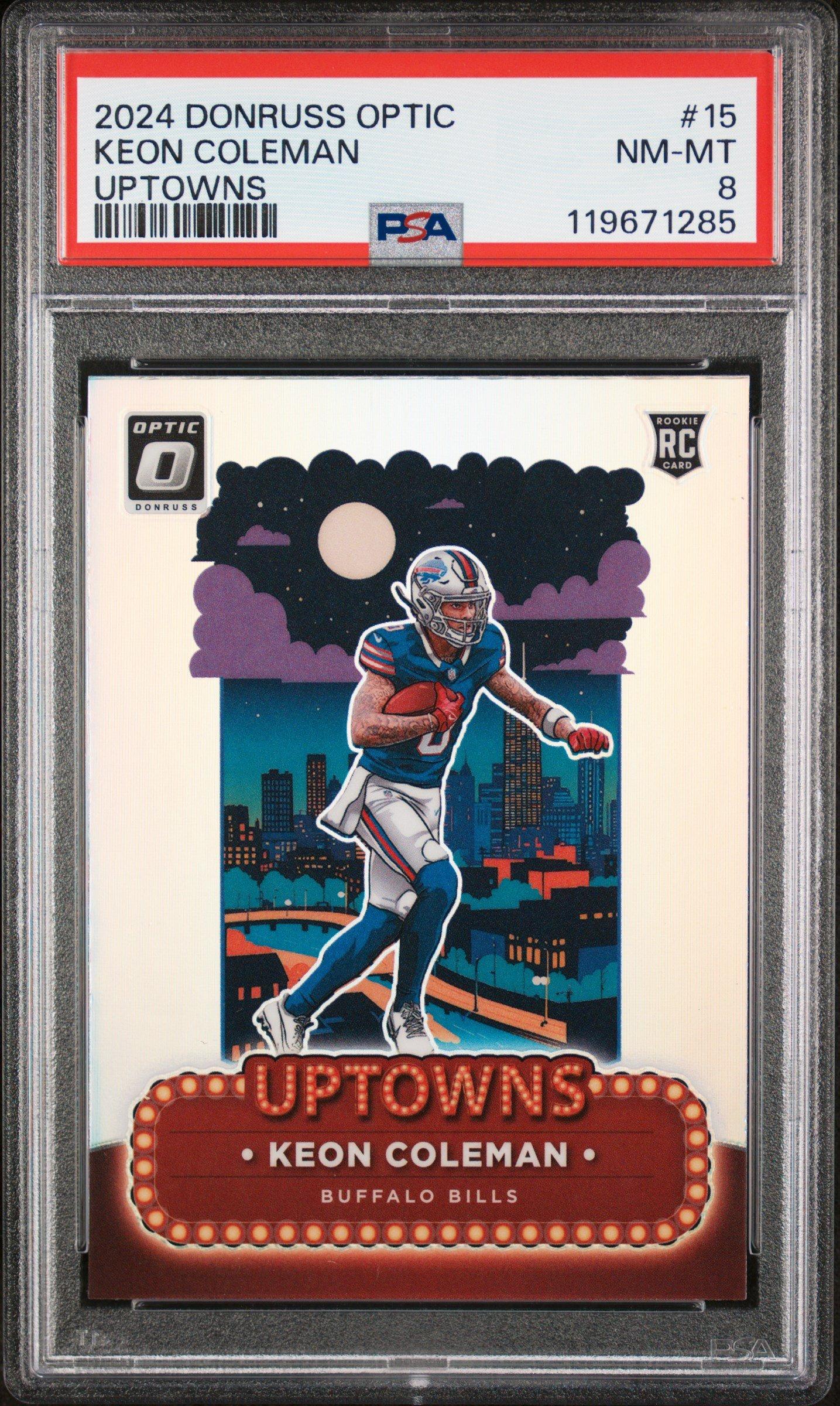 2024 Panini Donruss Optic Uptowns 15 Keon Coleman PSA 8