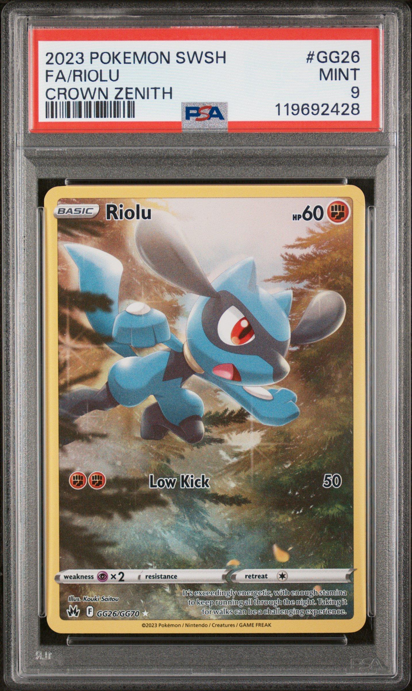 2023 Pokemon Sword And Shield Crown Zenith Gg26 Full Art/riolu PSA