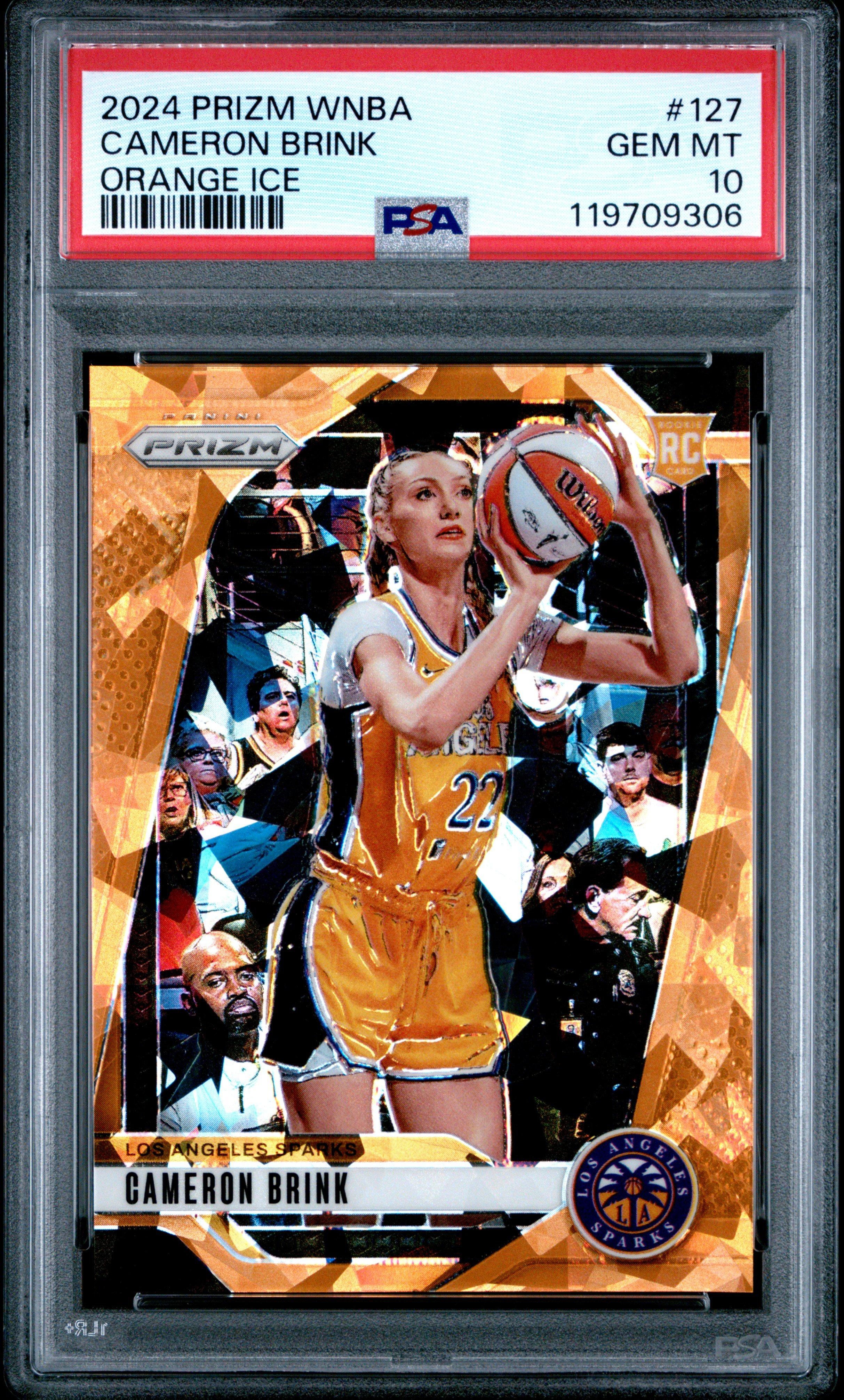 2024 Panini Prizm Wnba 127 Cameron Brink Orange Ice PSA 10 Graded 