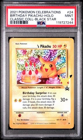2021 Pokemon Celebrations Classic Collection 24 Birthday Pikachu