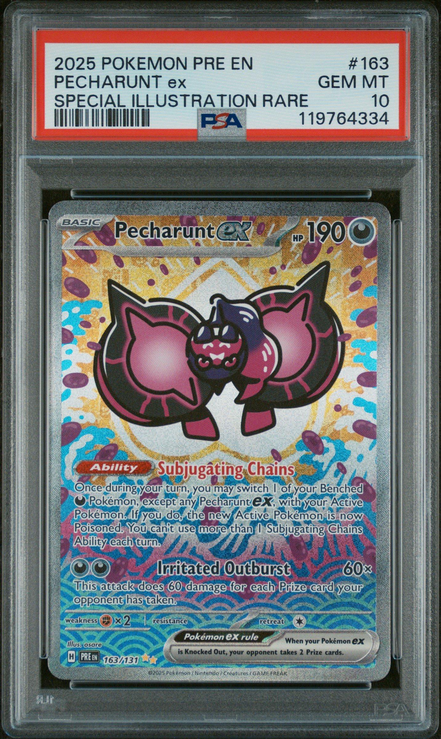 2025 Pokemon Pre En-prismatic Evolutions 163 Pecharunt Ex Special