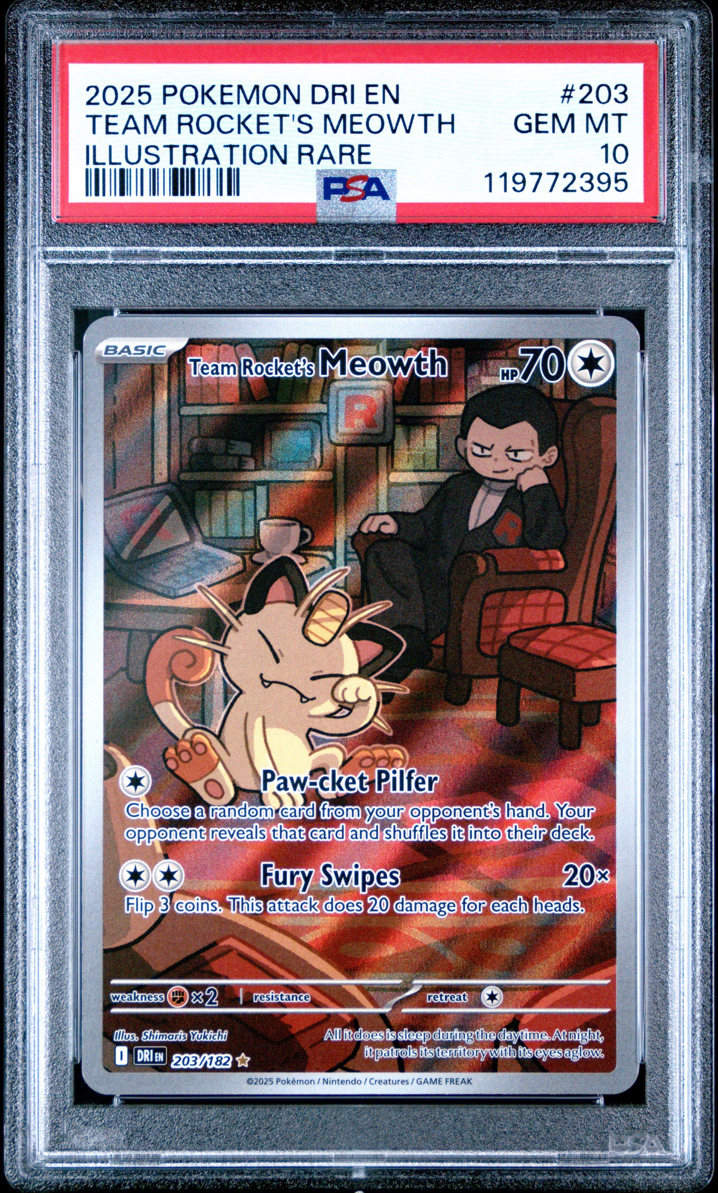 2025 Pokemon Dri En-destined Rivals 203 Team Rocket's Meowth