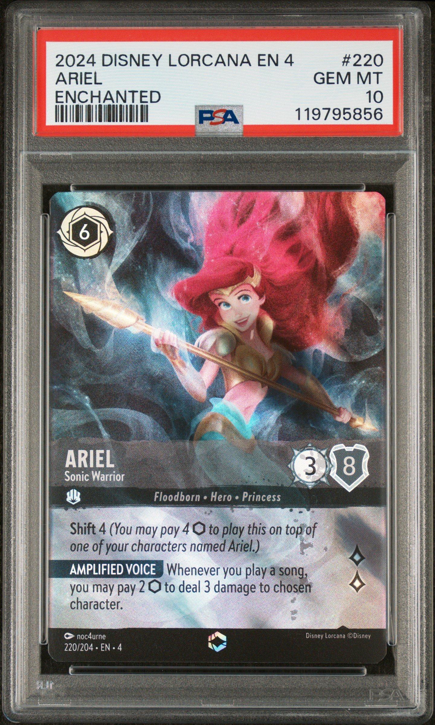 2024 Disney Lorcana En 4-ursula's Return 220 Ariel - Sonic Warrior