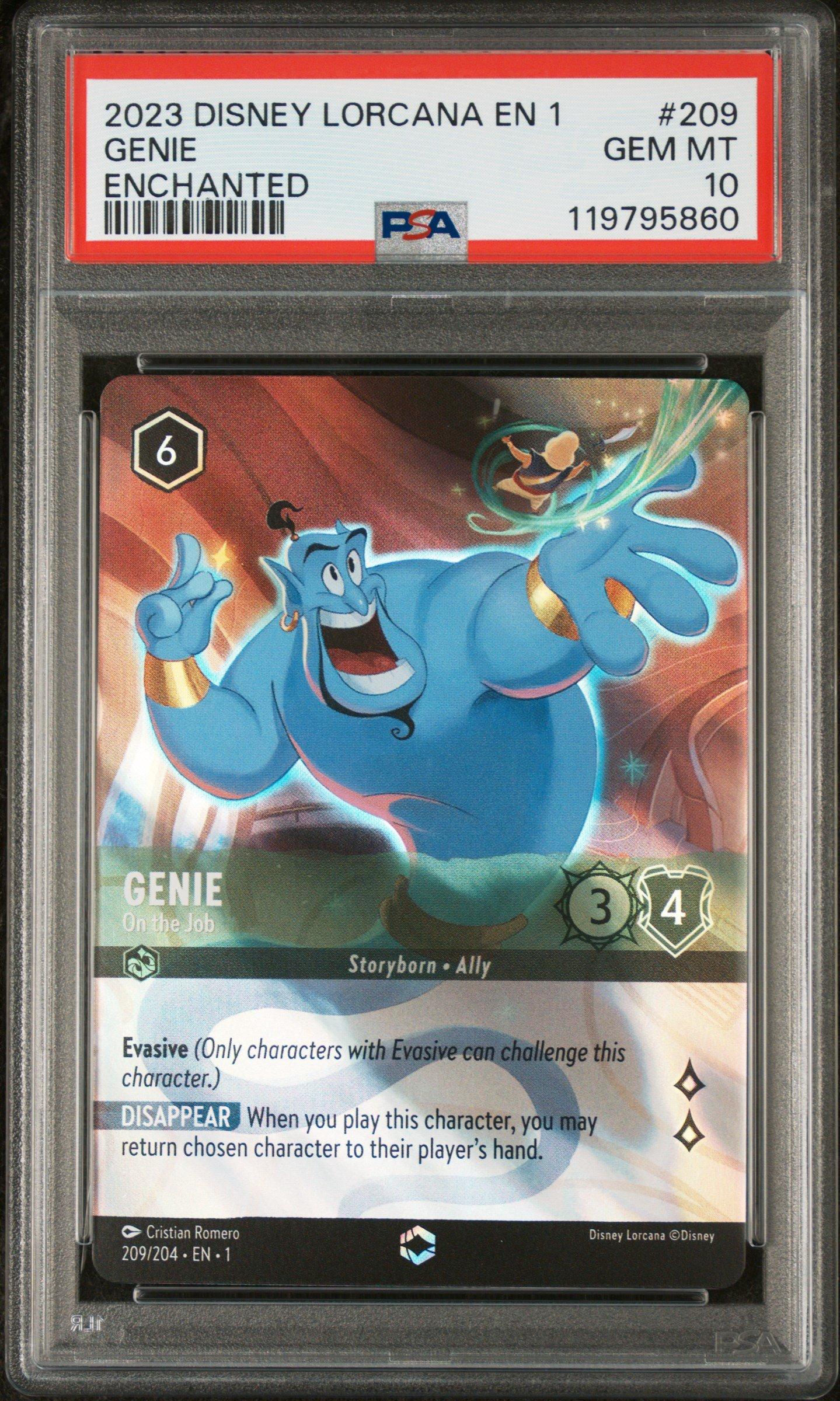 キ*ル様 Disney LORCANAコレクターズエディションpsa10 ジーニ 2023 Disney Lorcana En 1-the First Chapter 209 Genie - On The Job
