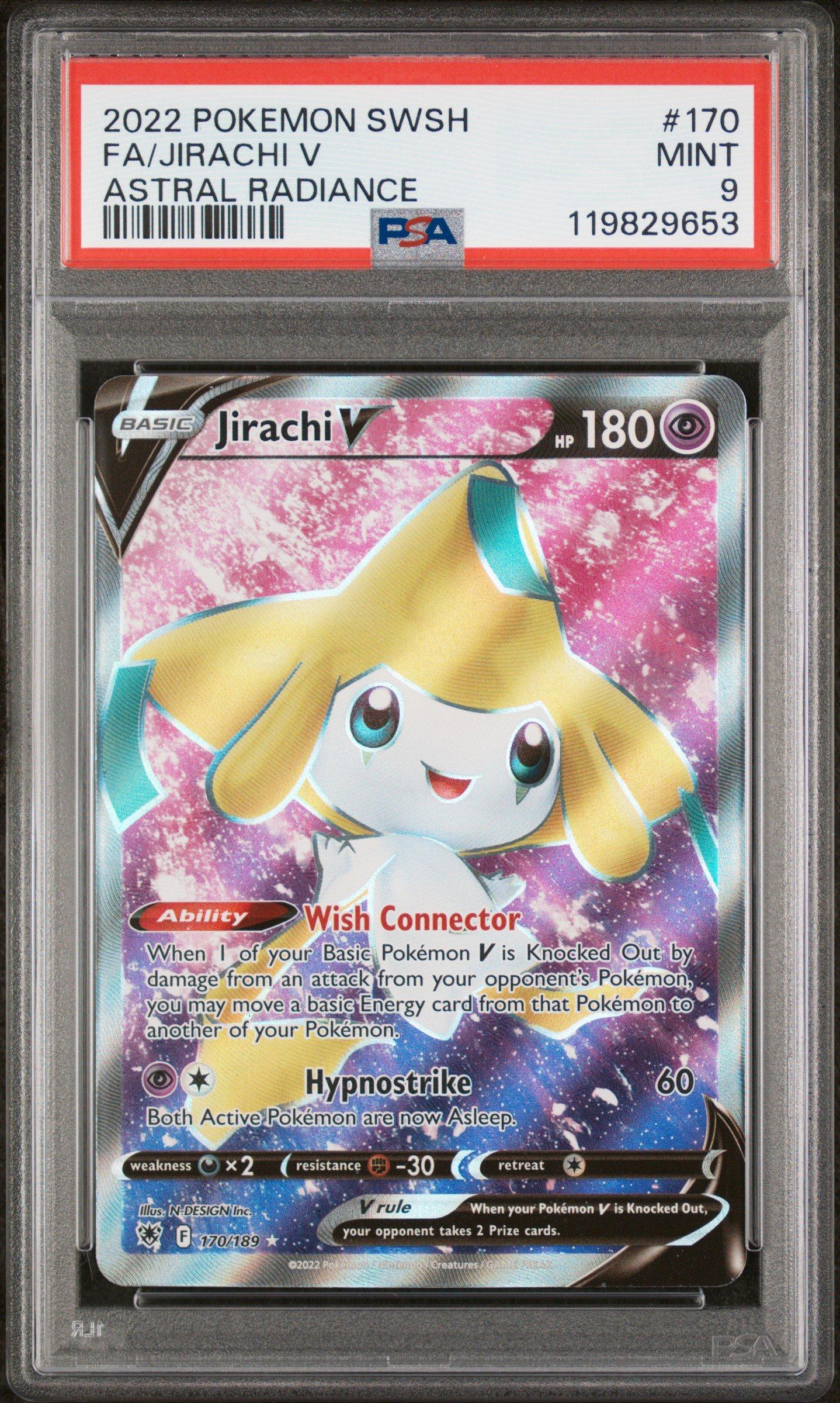 2022 Pokemon Sword & Shield Astral Radiance 170 Full Art/jirachi V PSA