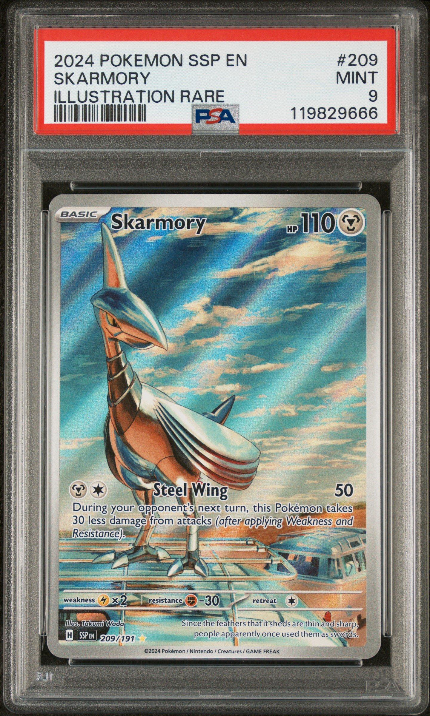 2024 Pokemon Ssp En-surging Sparks 209 Skarmory Illustration Rare