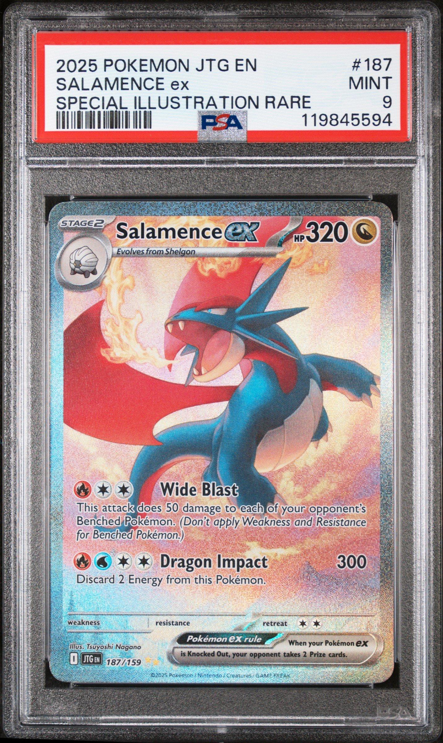 2025 Pokemon Jtg En-journey Together 187 Salamence Ex Special