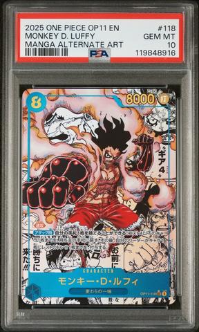 PSA10 2025 ONE PIECE OP11 JP ギア2 2025 One Piece Op11-a Fist Of Divine Speed 080 Gear Two