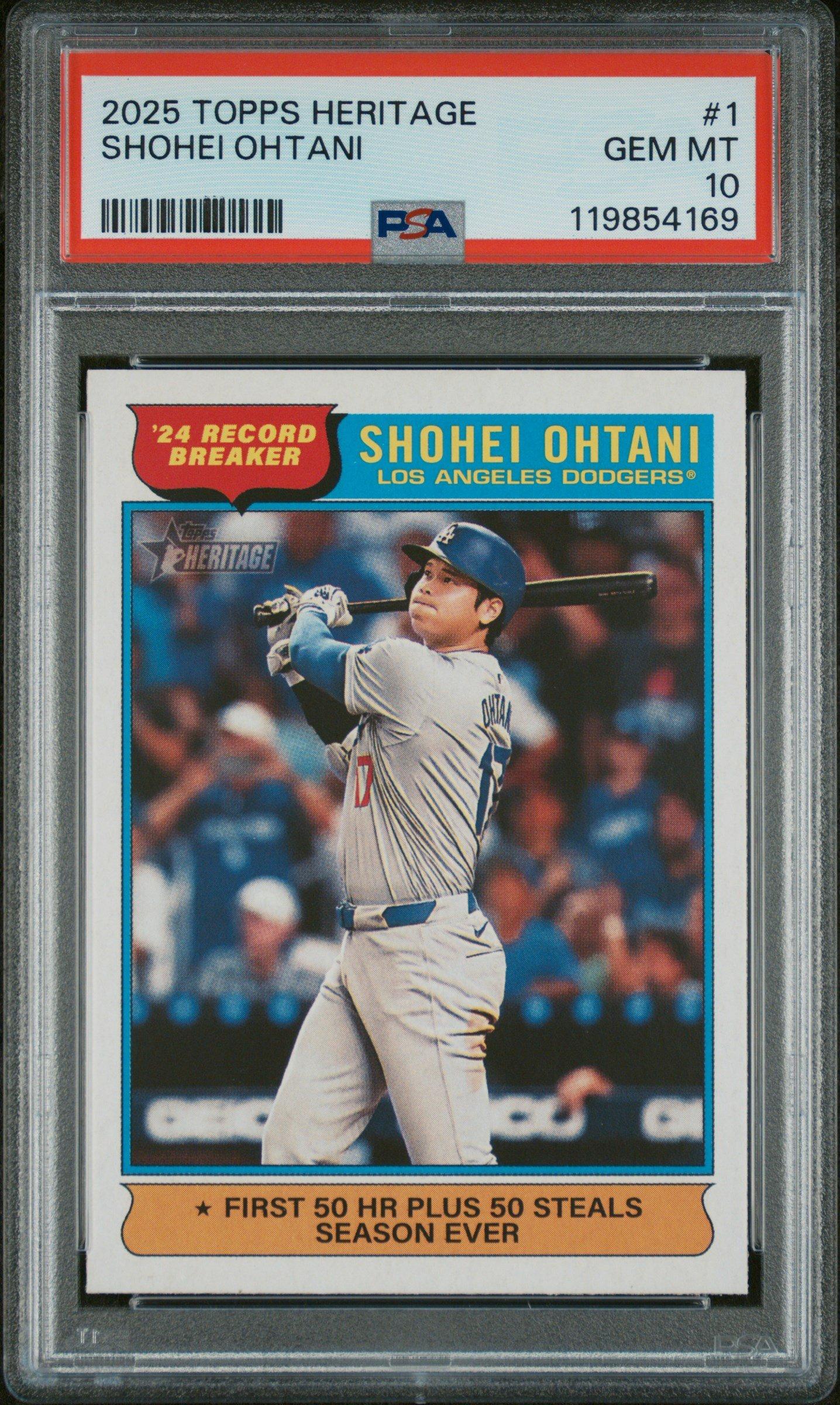 2025 Topps Heritage 1 Shohei Ohtani PSA 10 Graded Card | GameStop