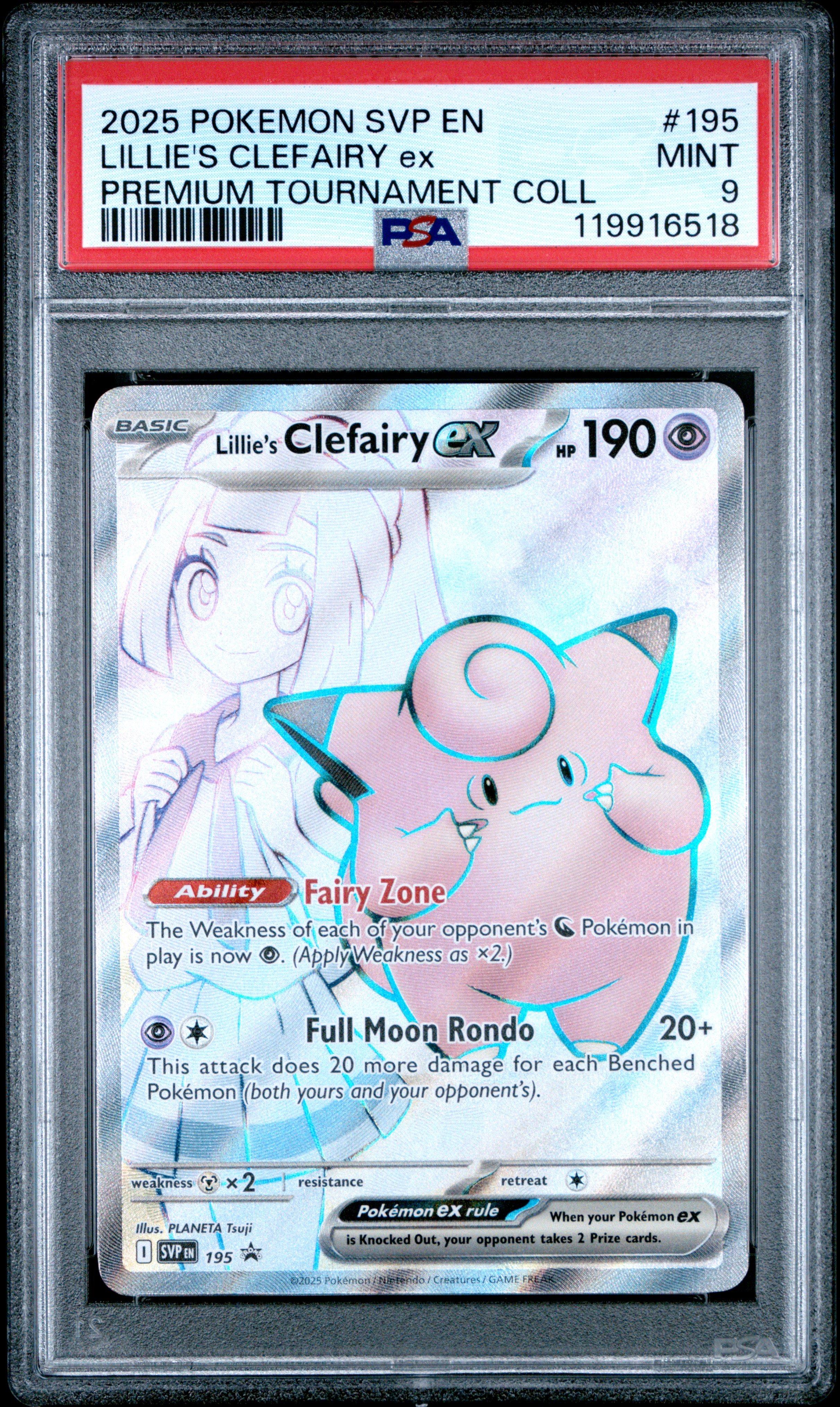 2025 Pokemon Svp En-sv Black Star Promo 195 Lillie's Clefairy Ex