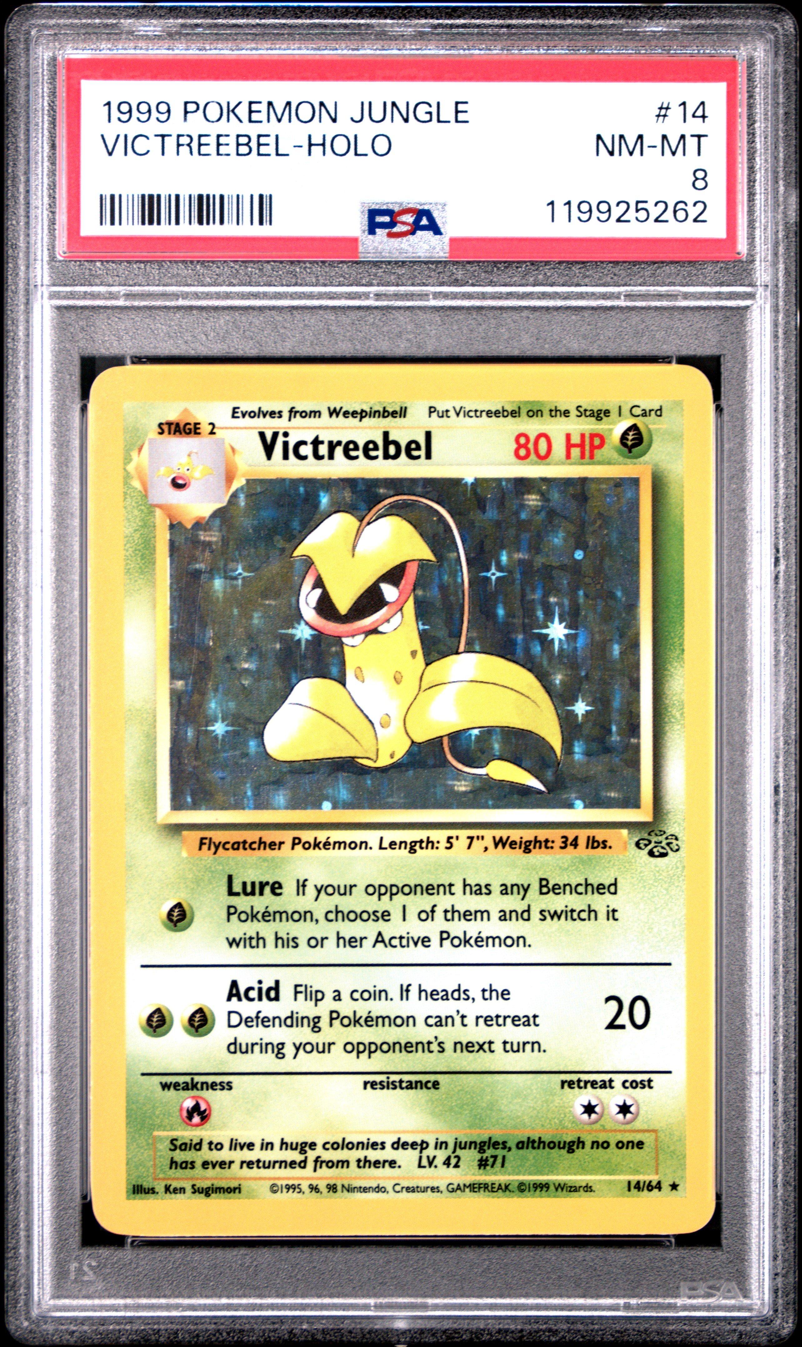 1999 Pokemon Jungle 14 Victreebel-holo PSA 8