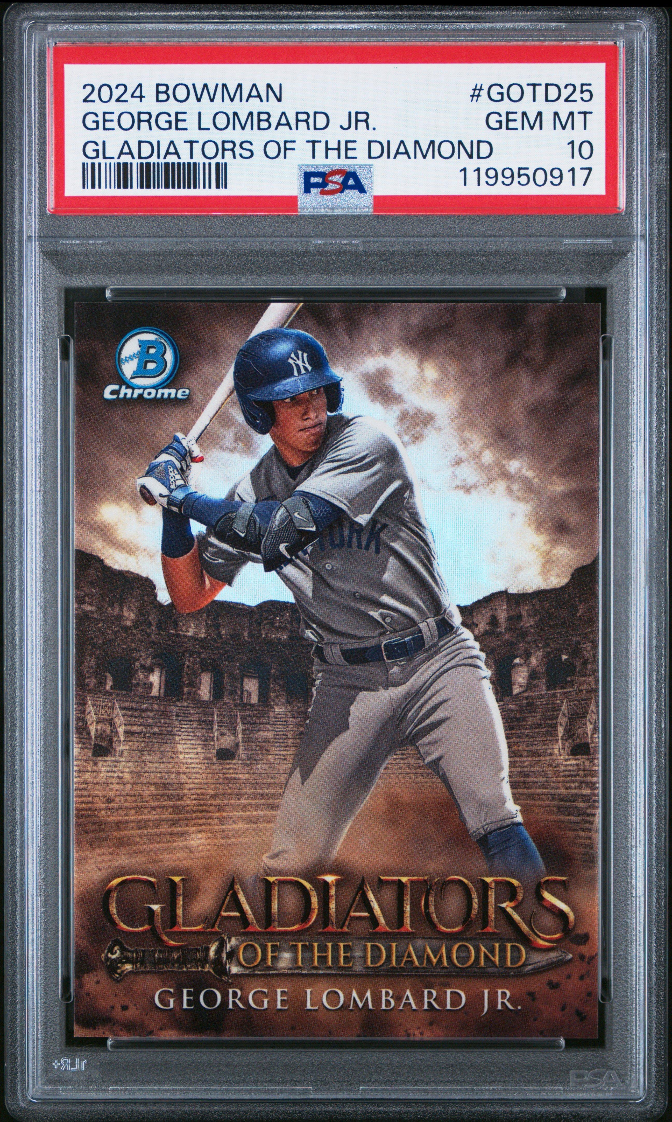 2024 Bowman Gladiators Of The Diamond Gotd25 George Lombard Jr. PSA 10