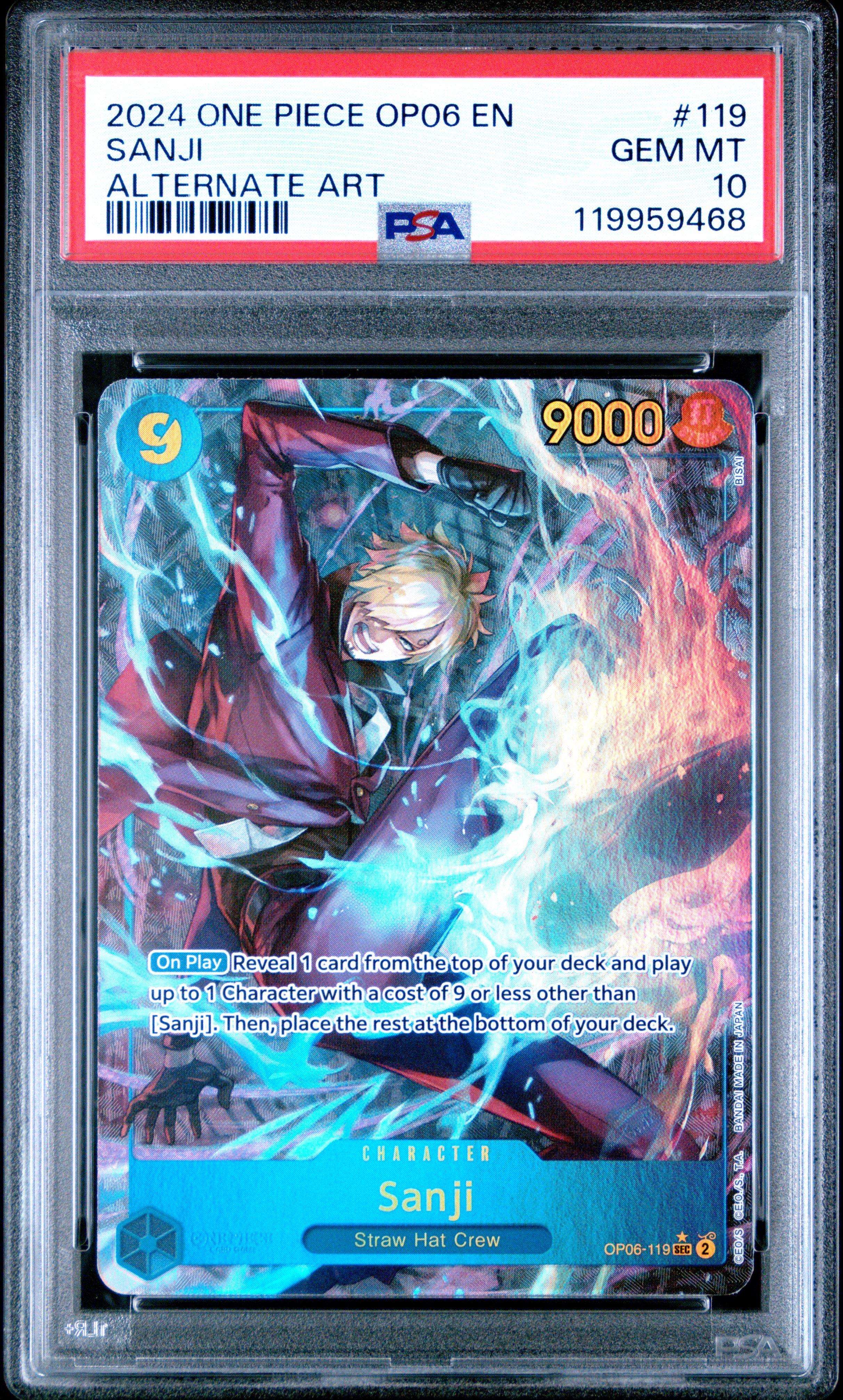 2024 ONE PIECE JPN サンジ オルタネートアート 2024 One Piece Op06-wings Of The Captain 119 Sanji Alternate Art