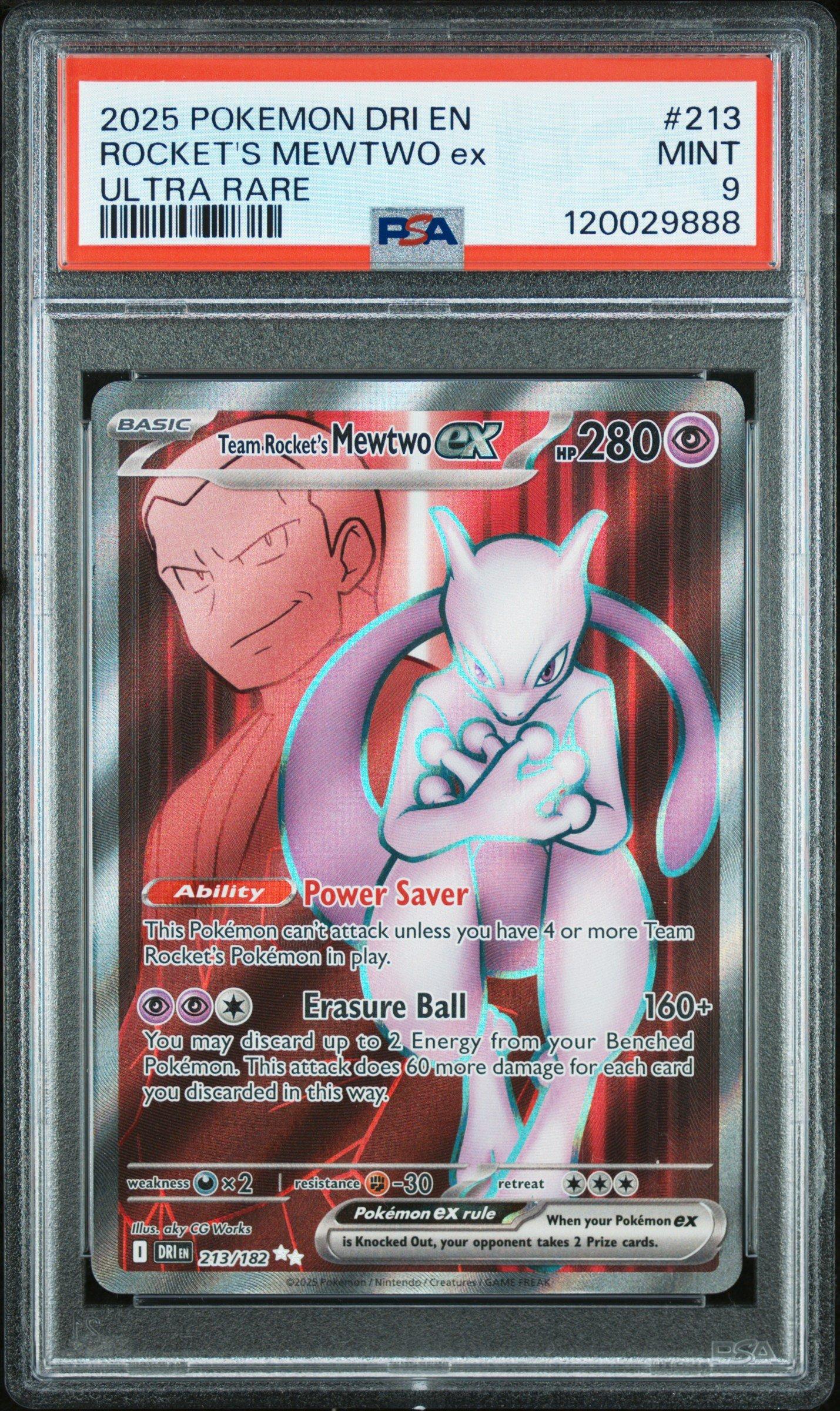 2025 Pokemon Dri En-destined Rivals 213 Team Rocket's Mewtwo Ex