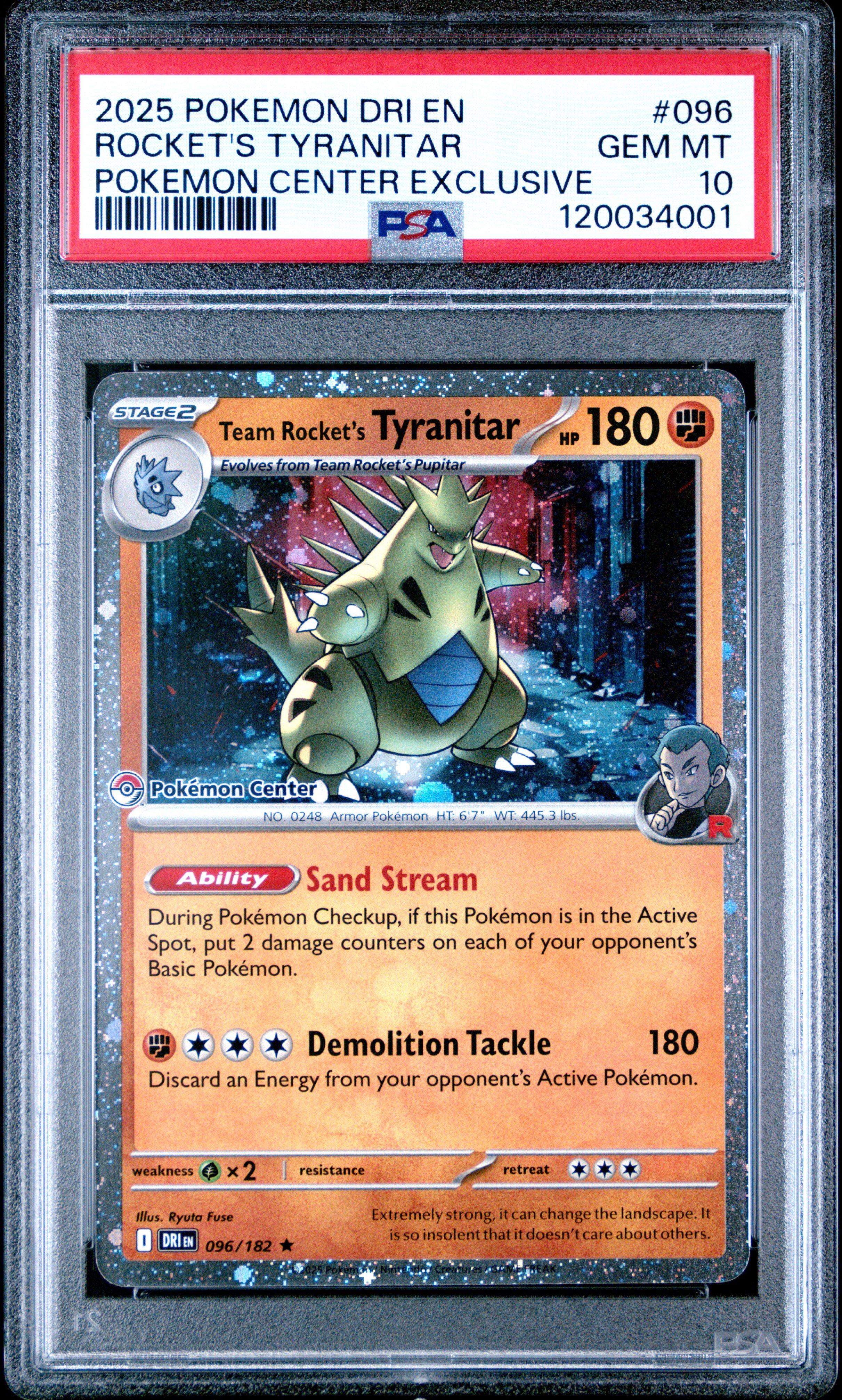 2025 Pokemon Dri En-destined Rivals 096 Team Rocket's Tyranitar