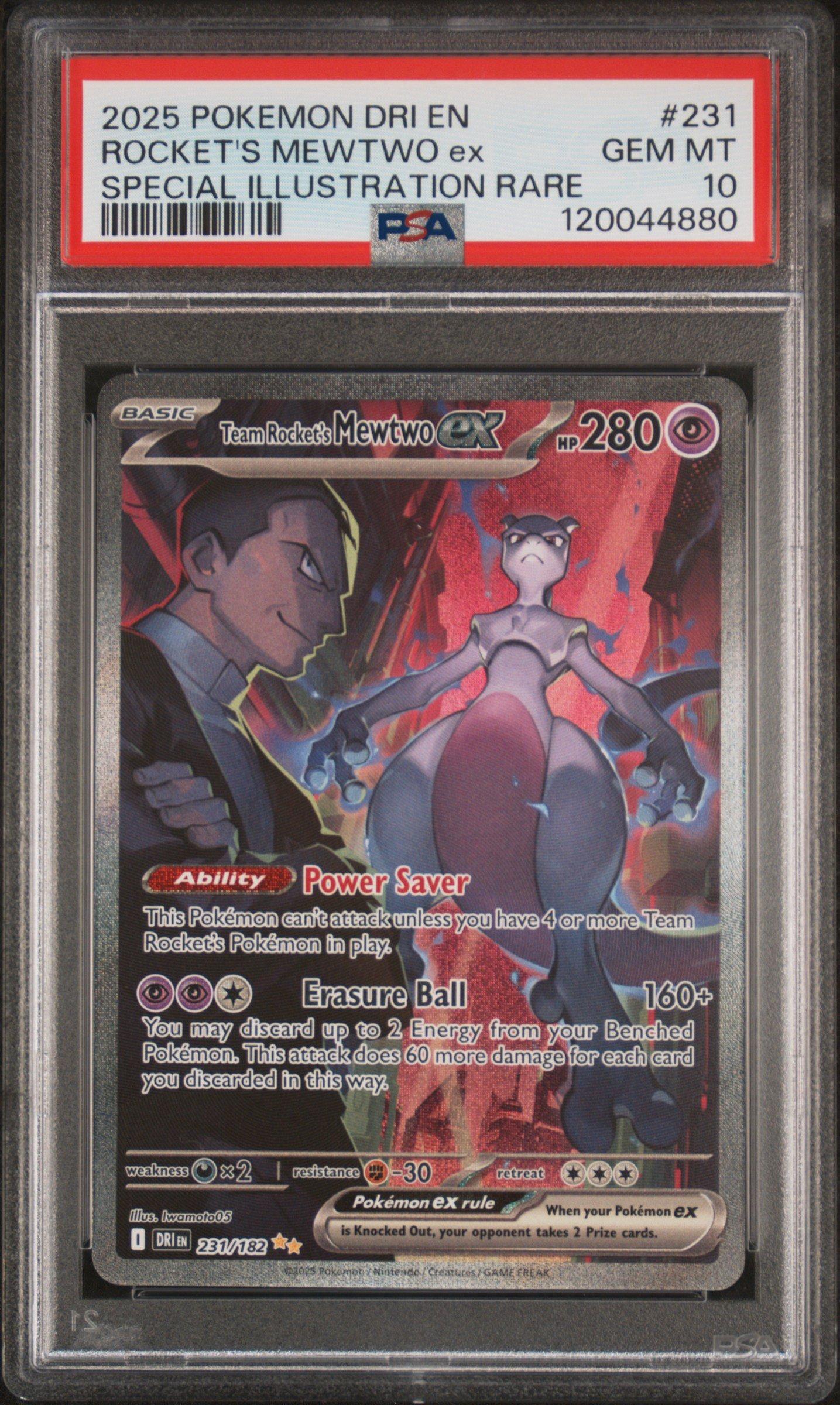 2025 Pokemon Dri En-destined Rivals 231 Team Rocket's Mewtwo Ex