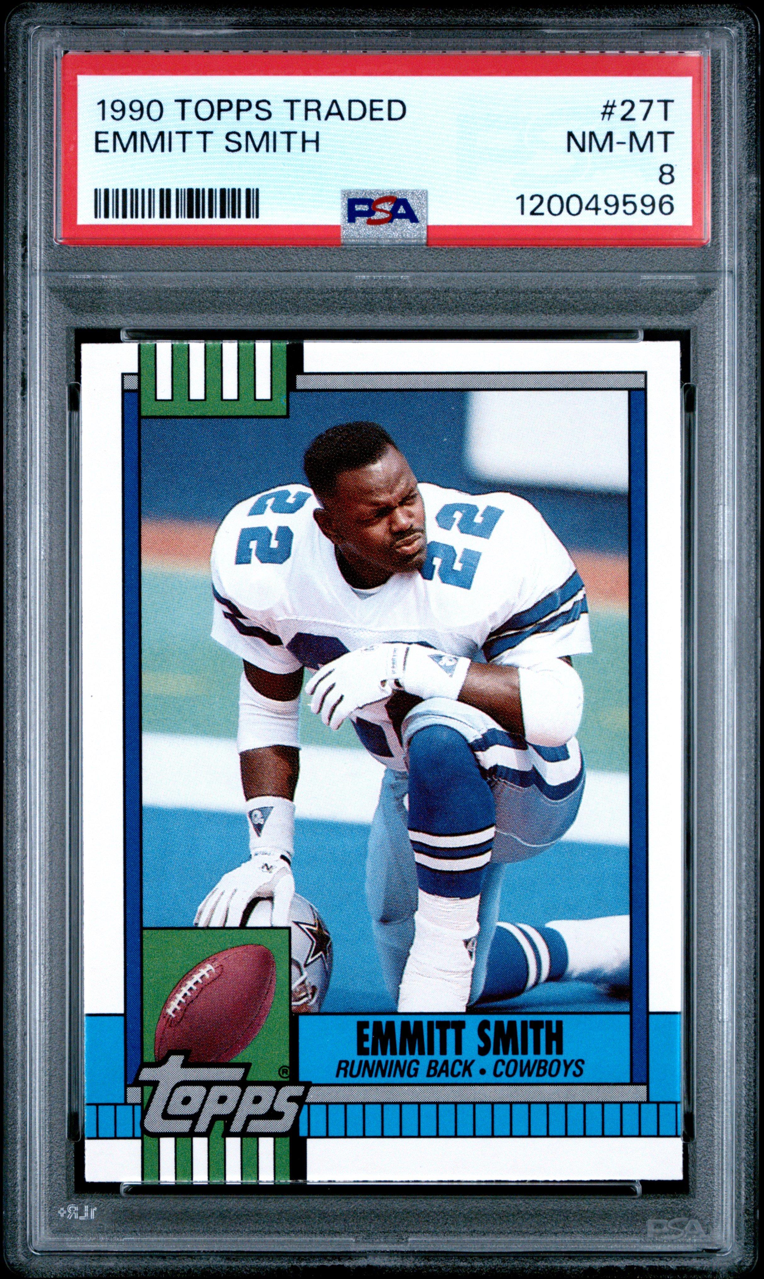 1990 Topps Traded 27t Emmitt Smith PSA