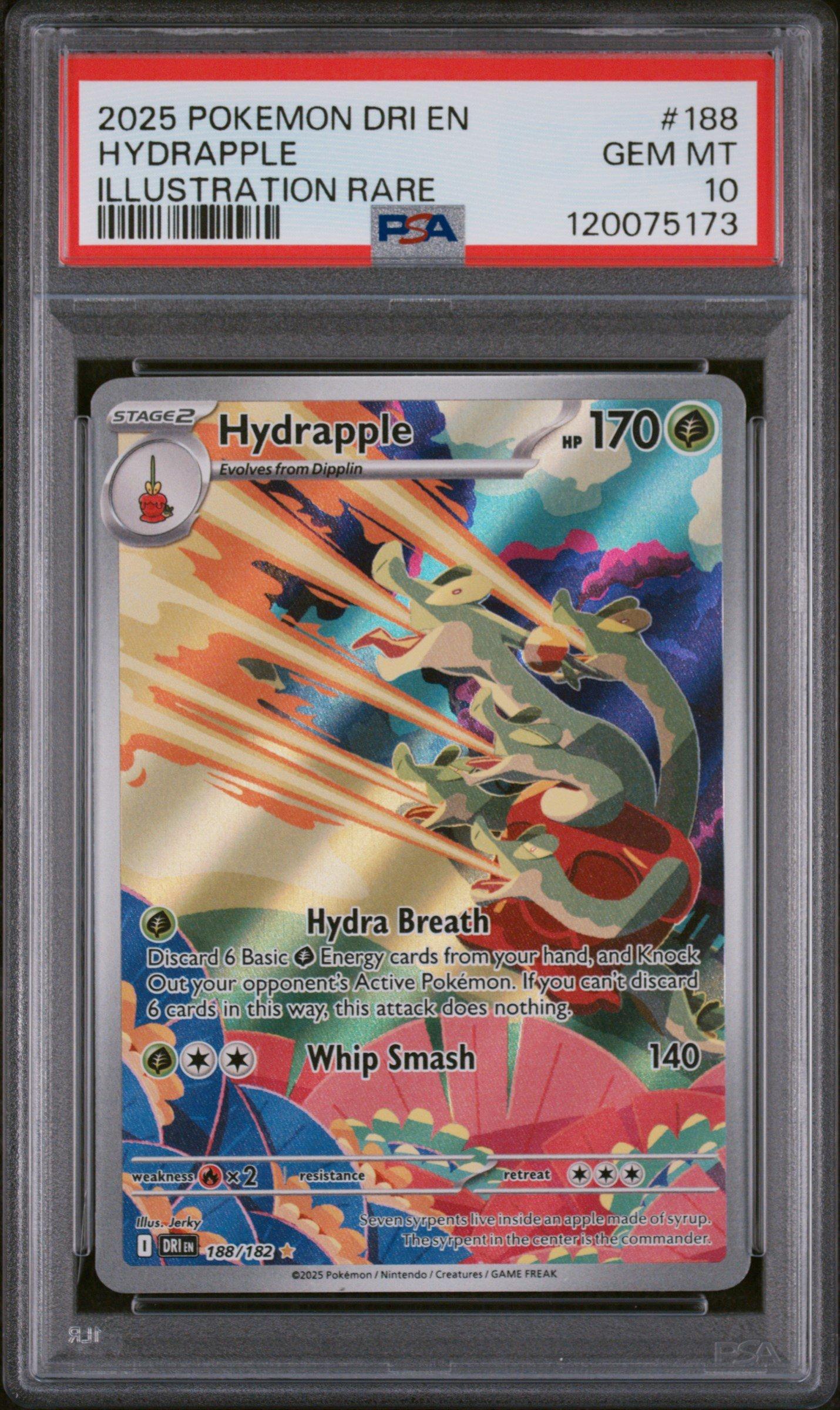 2025 Pokemon Dri En-destined Rivals 188 Hydrapple Illustration Rare PSA