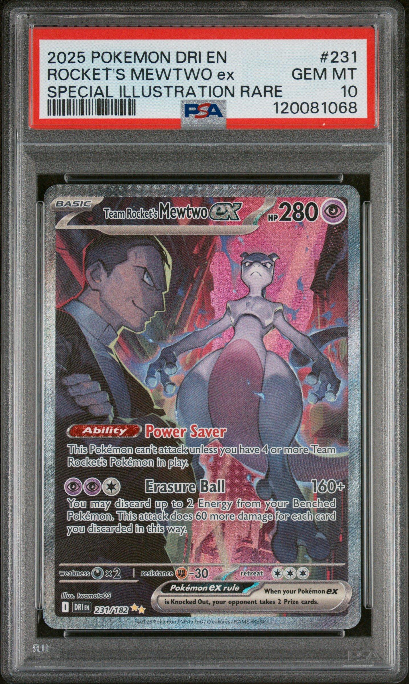 2025 Pokemon Dri En-destined Rivals 231 Team Rocket's Mewtwo Ex