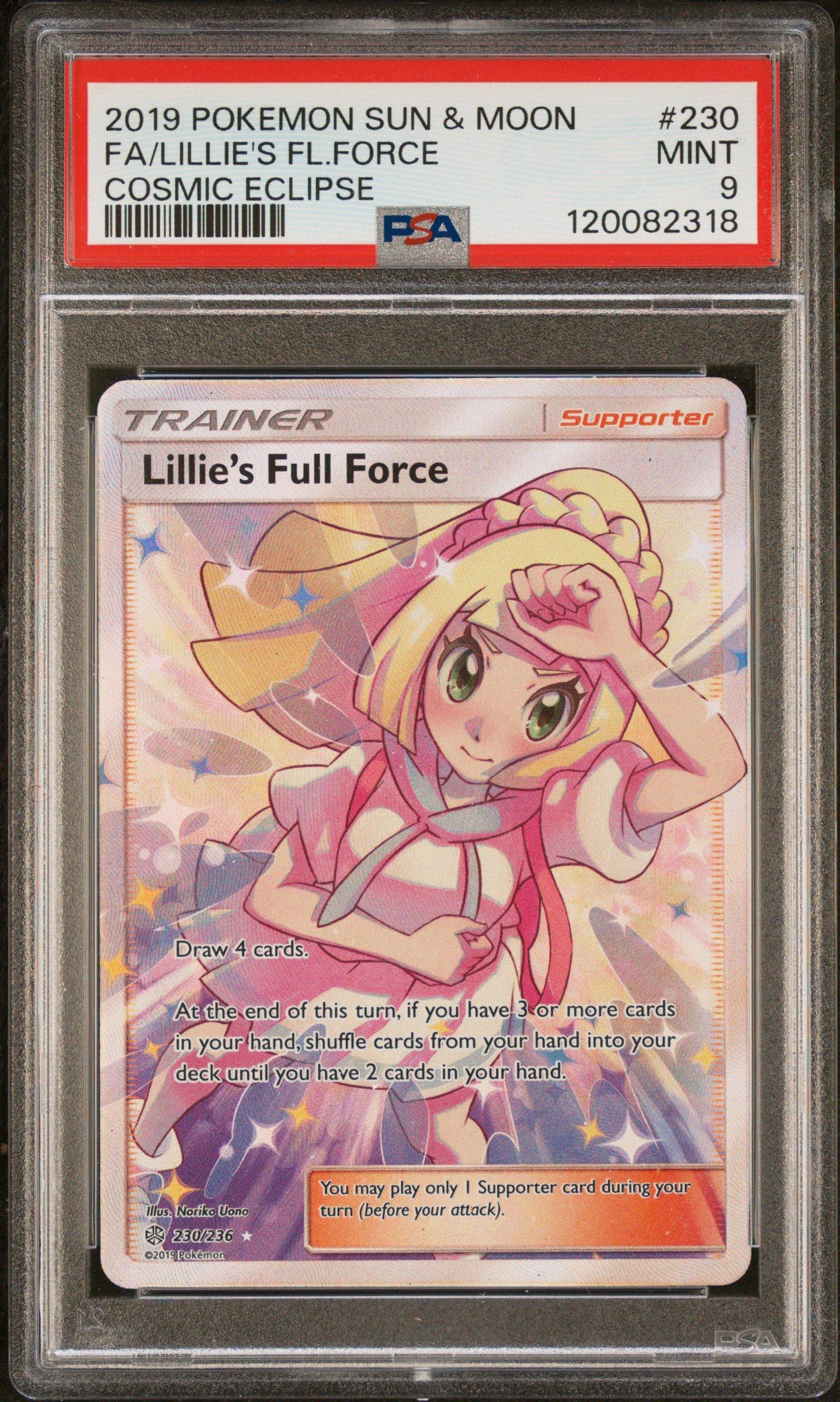 2019 Pokemon Sun & Moon Cosmic Eclipse 230 Full Art/lillie's Full