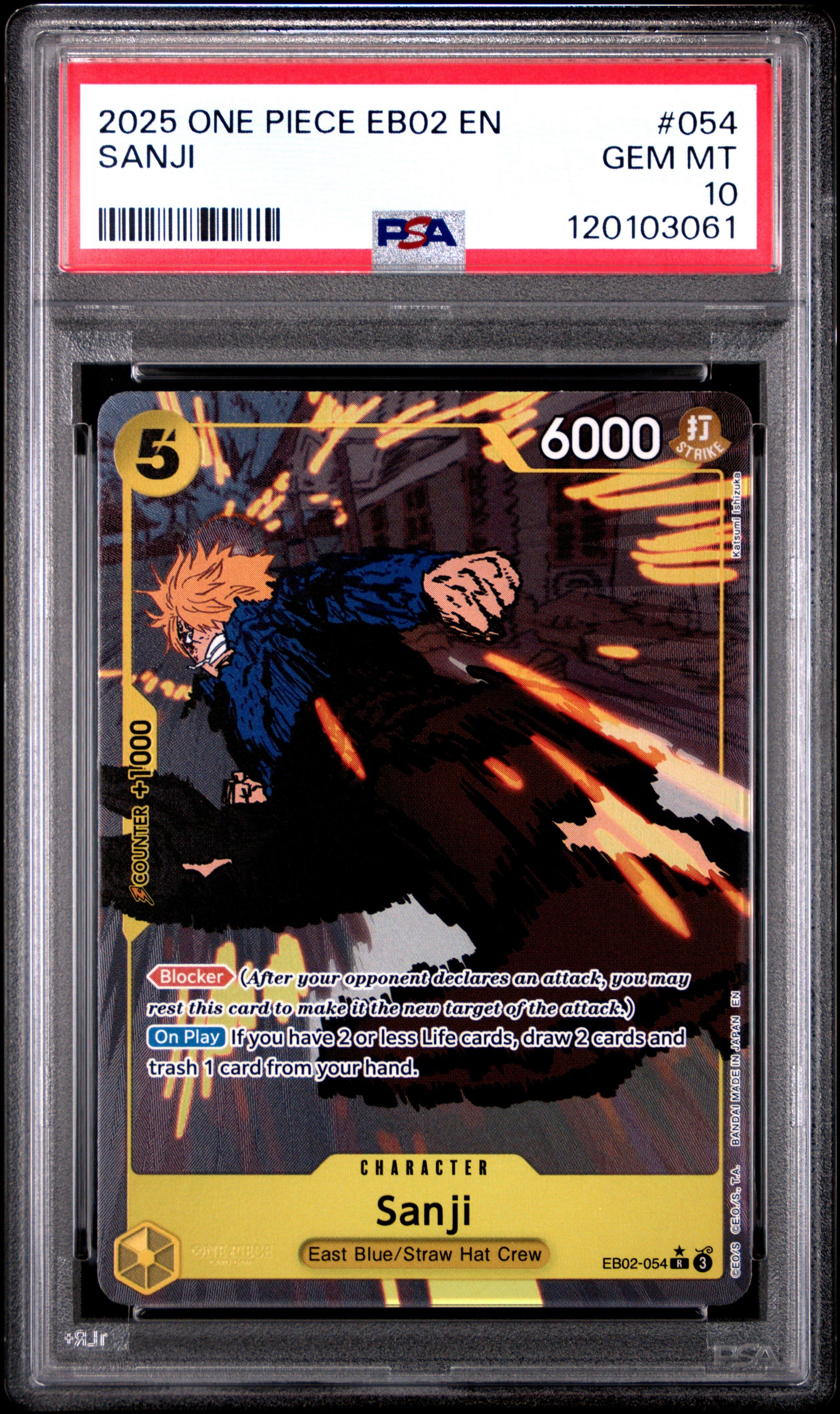 【PSA10】 ワンピースカードゲーム サンジ R-P [EB02-054] 2025 One Piece Eb02-extra Booster -anime 25th Collection- 054