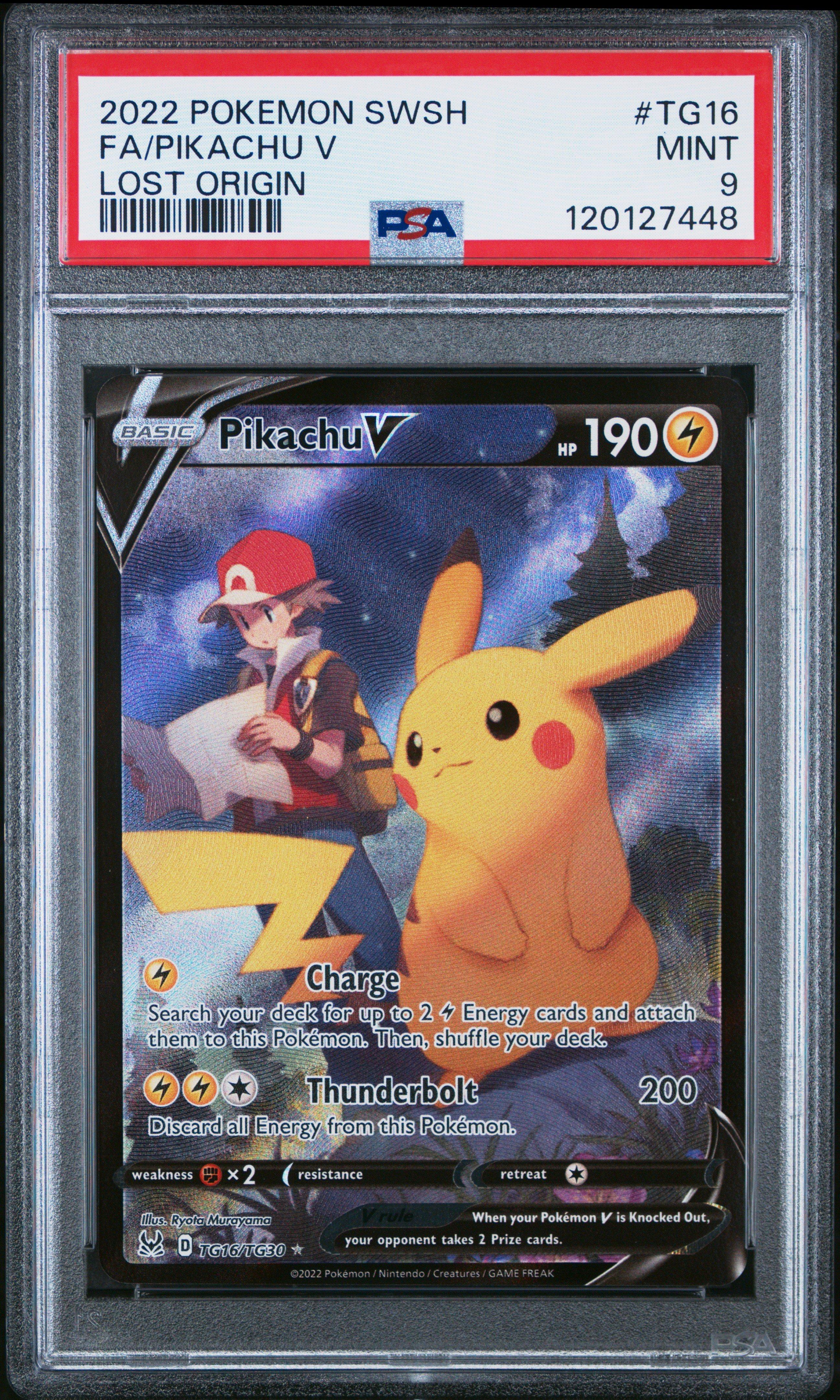 2022 Pokemon Sword & Shield Lost Origin Tg16 Full Art/pikachu V