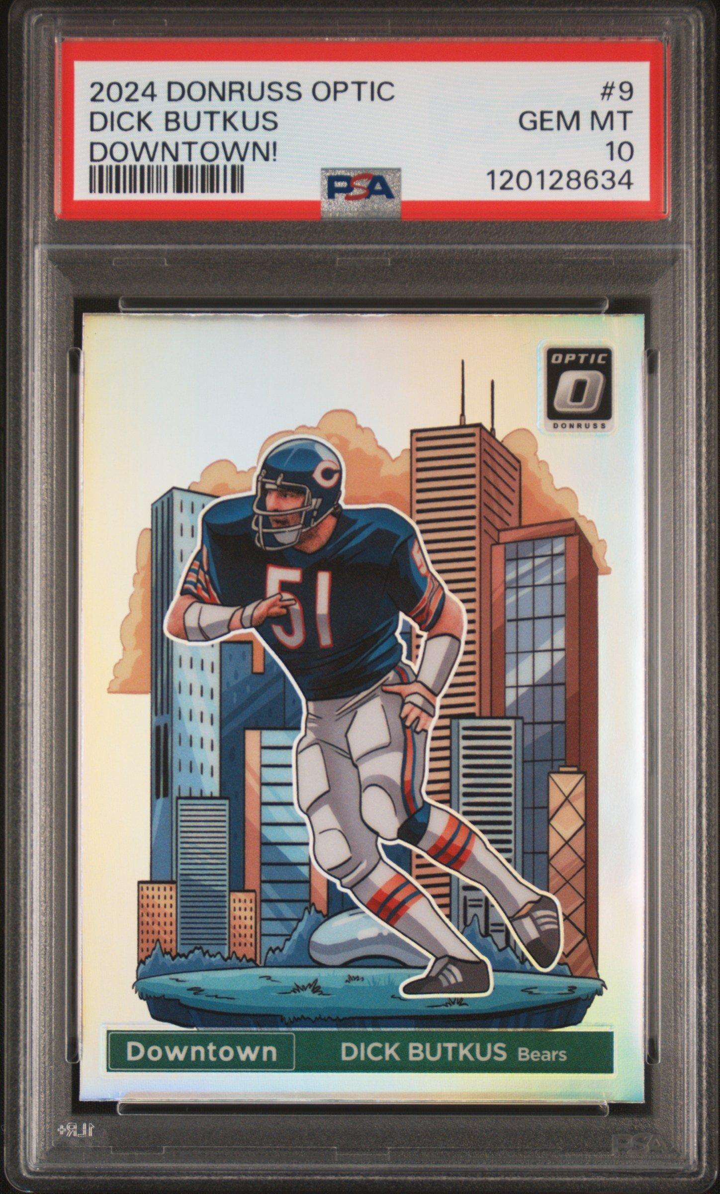 2024 Panini Donruss Optic Downtown 9 Dick Butkus PSA 10