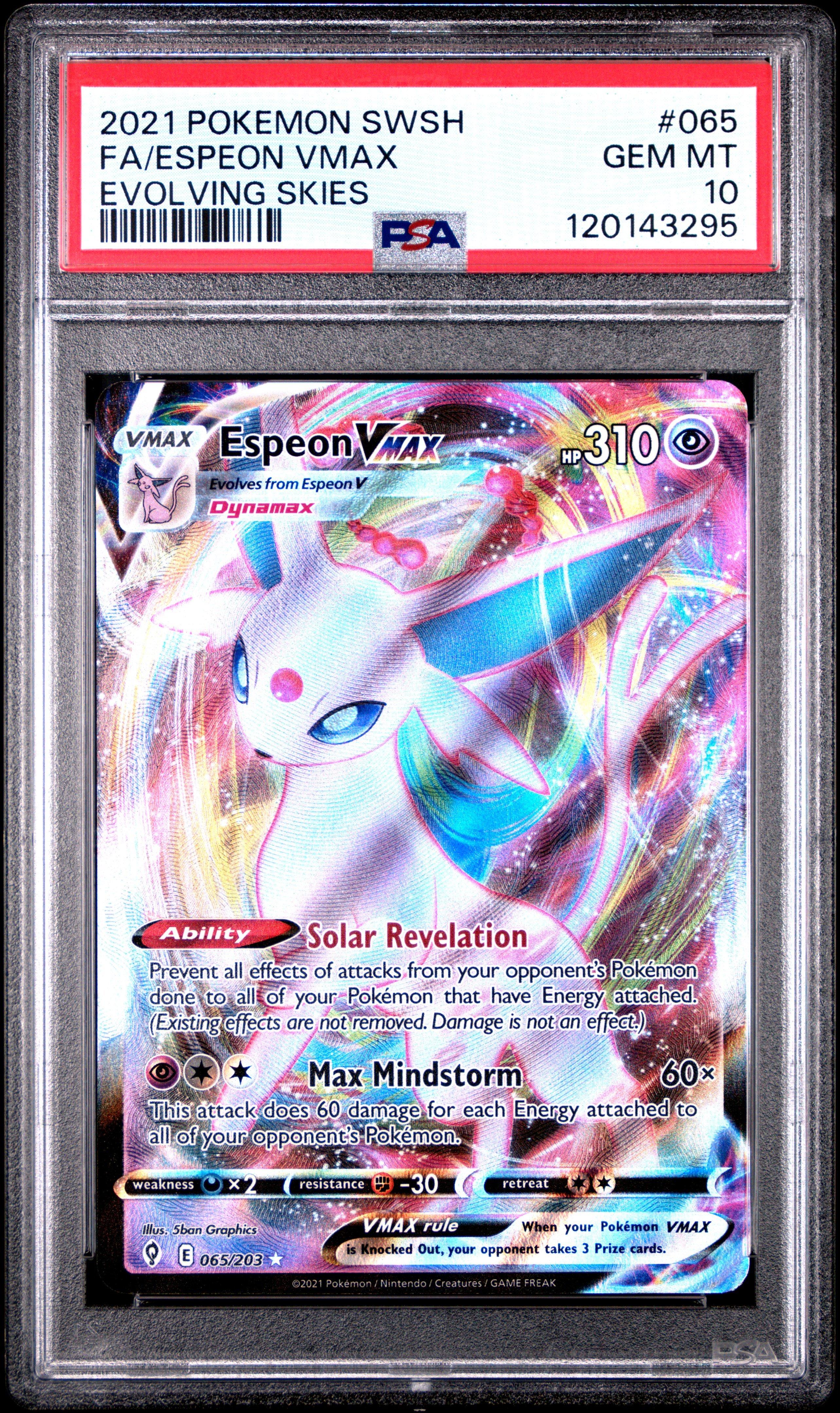 2021 Pokemon Sword & Shield Evolving Skies 065 Full Art/espeon