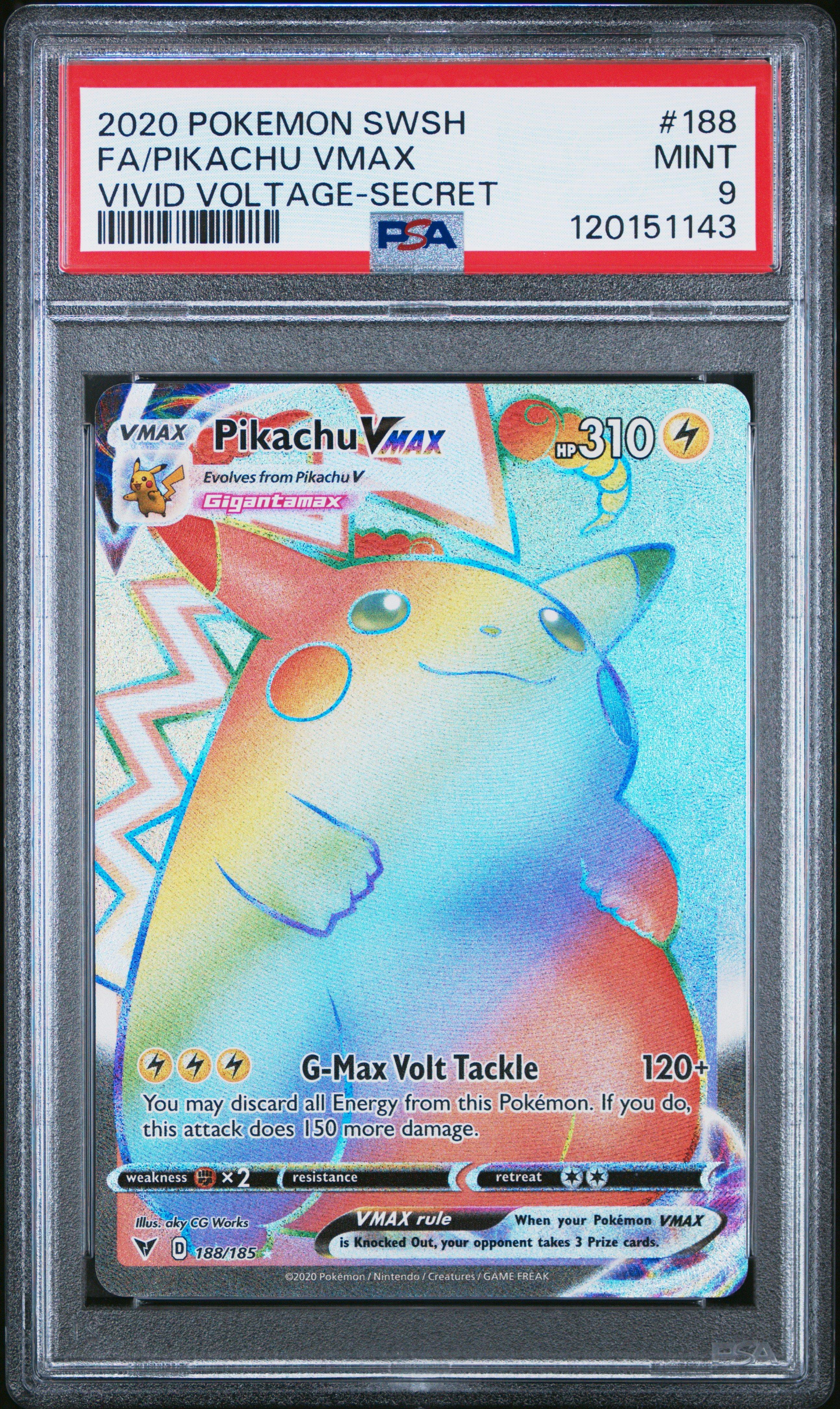 PSA 9 Pikachu V Vivid Voltage ポケモンカード 2020 Pokemon Sword & Shield Vivid Voltage 188 Full Art/pikachu