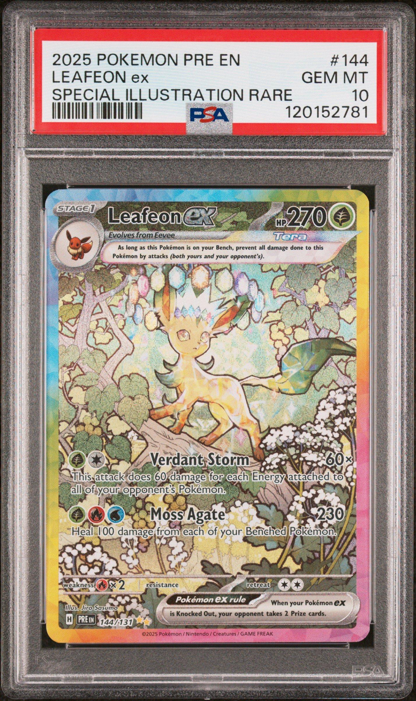 2025 Pokemon Pre En-prismatic Evolutions 144 Leafeon Ex Special