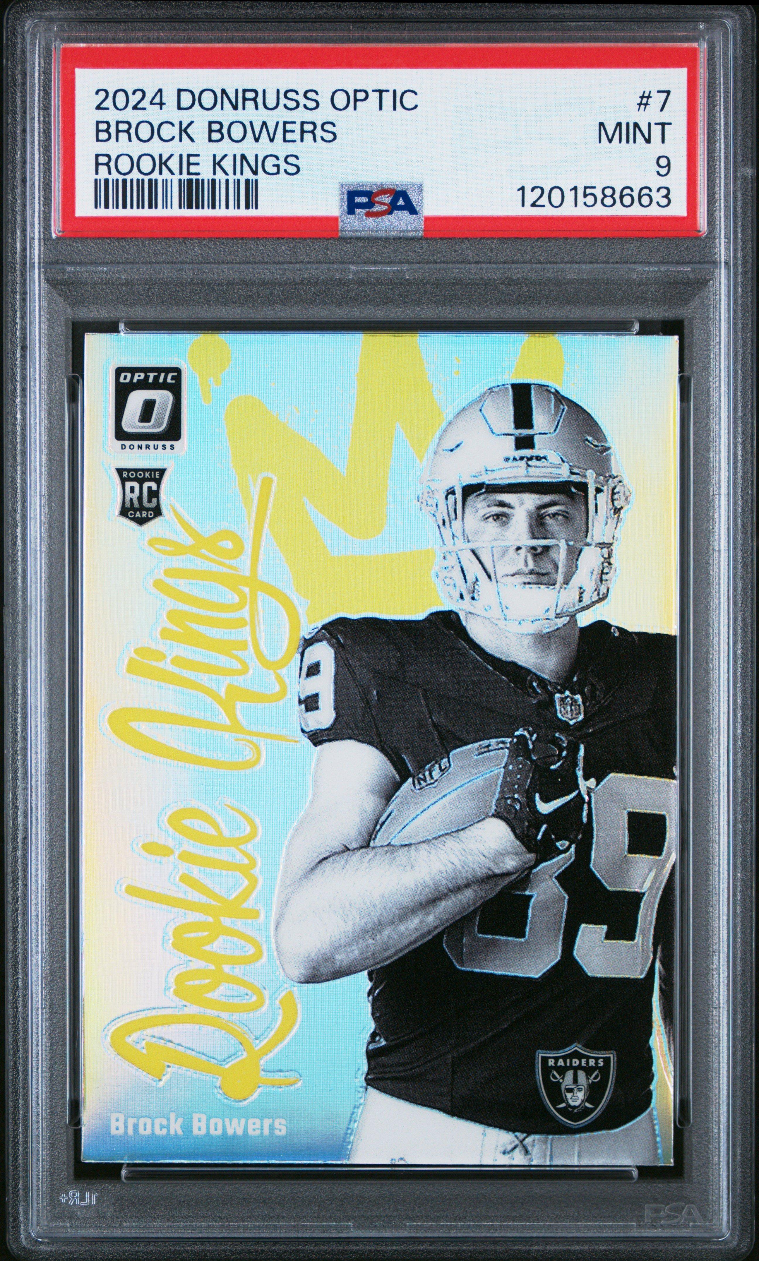 2024 Panini Donruss Optic Rookie Kings 7 Brock Bowers PSA 9